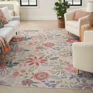 Nourison Home Elegant Washables Rug, Cream Multi, rollover