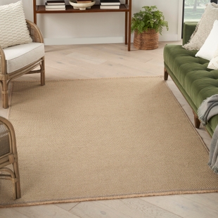 Nourison Home Nourison Washable Jute Rug, Natural, rollover