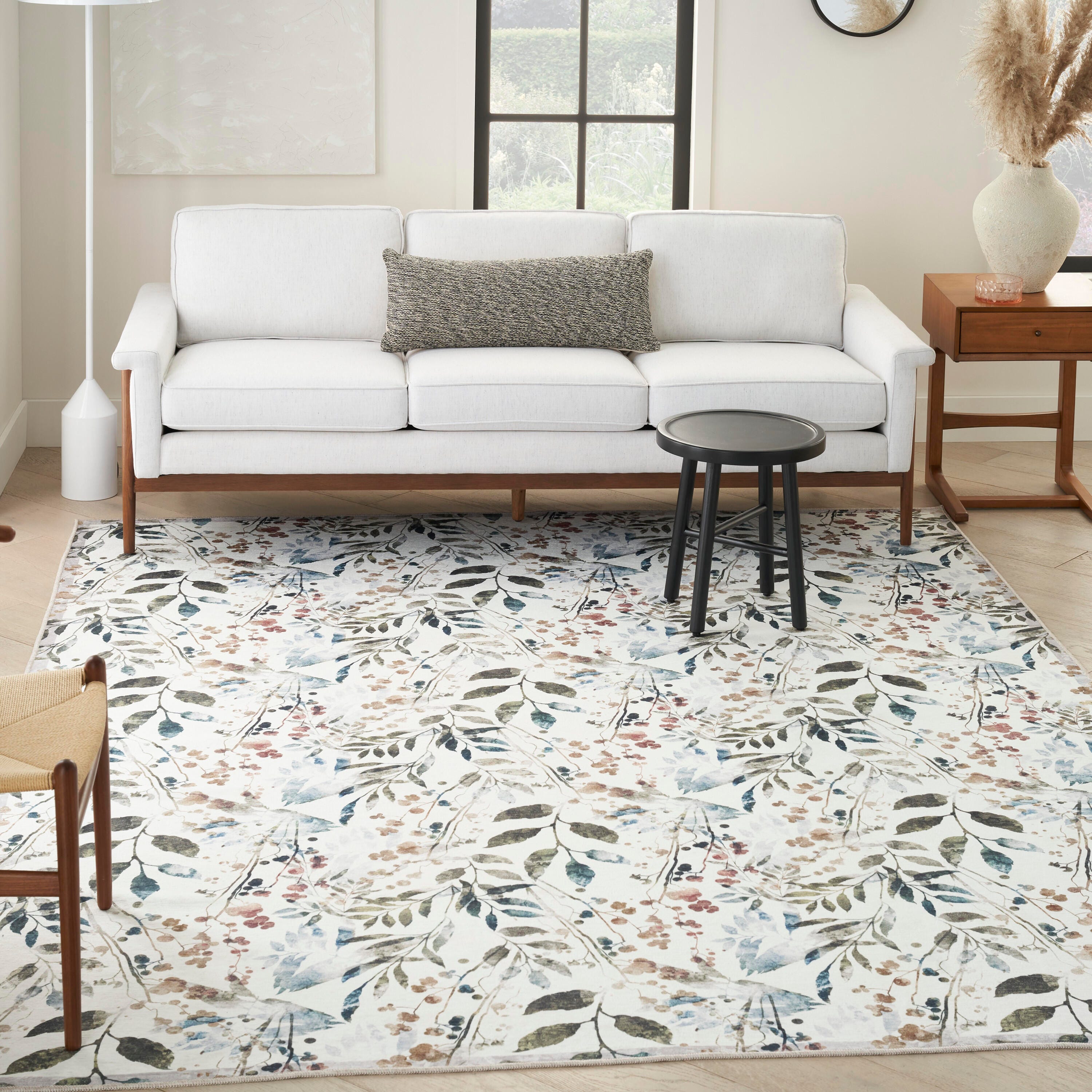 Nourison Home Machine Washable Series Rug, Ivory Multi, rollover