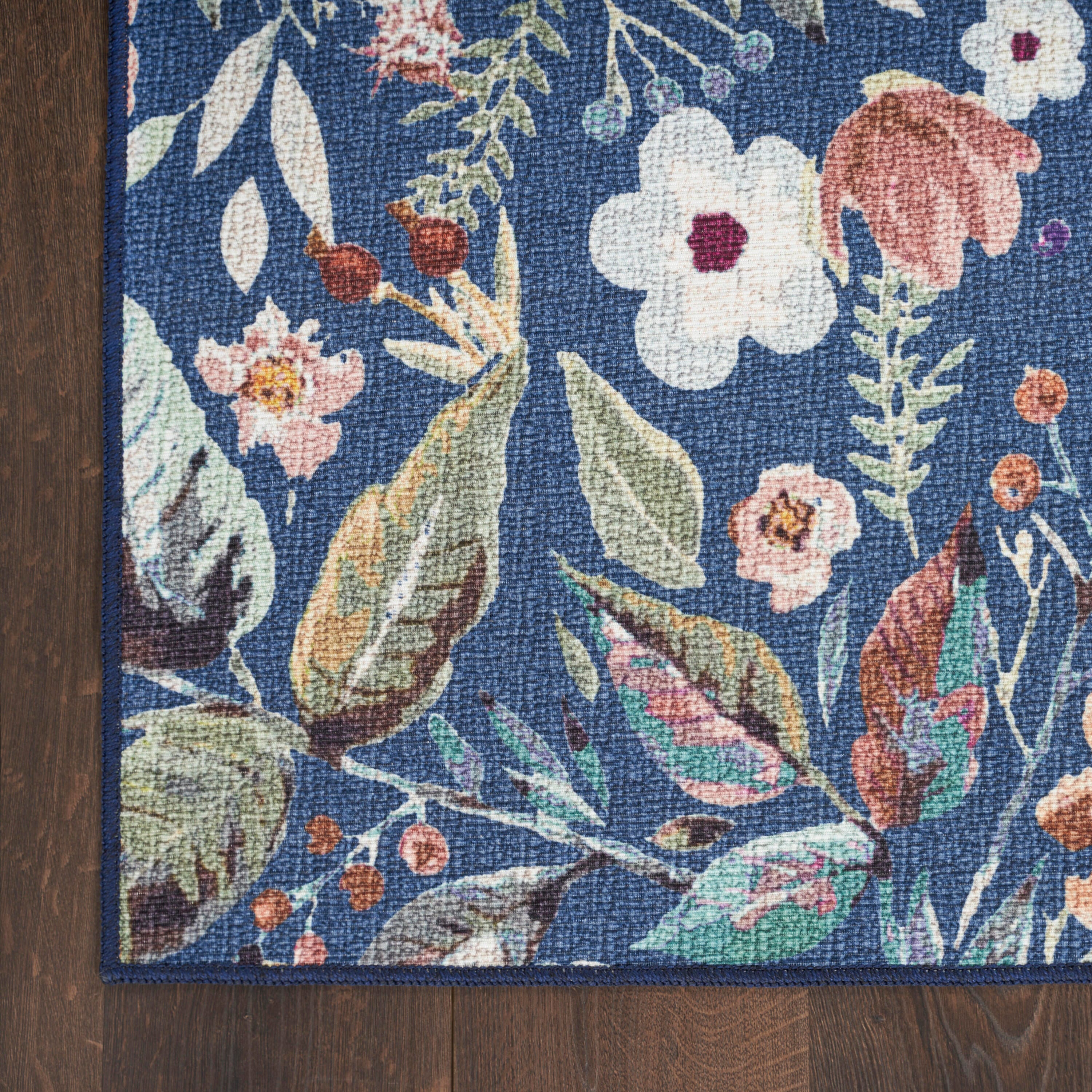 Nourison Home Machine Washable Series Rug, Navy Multi, large