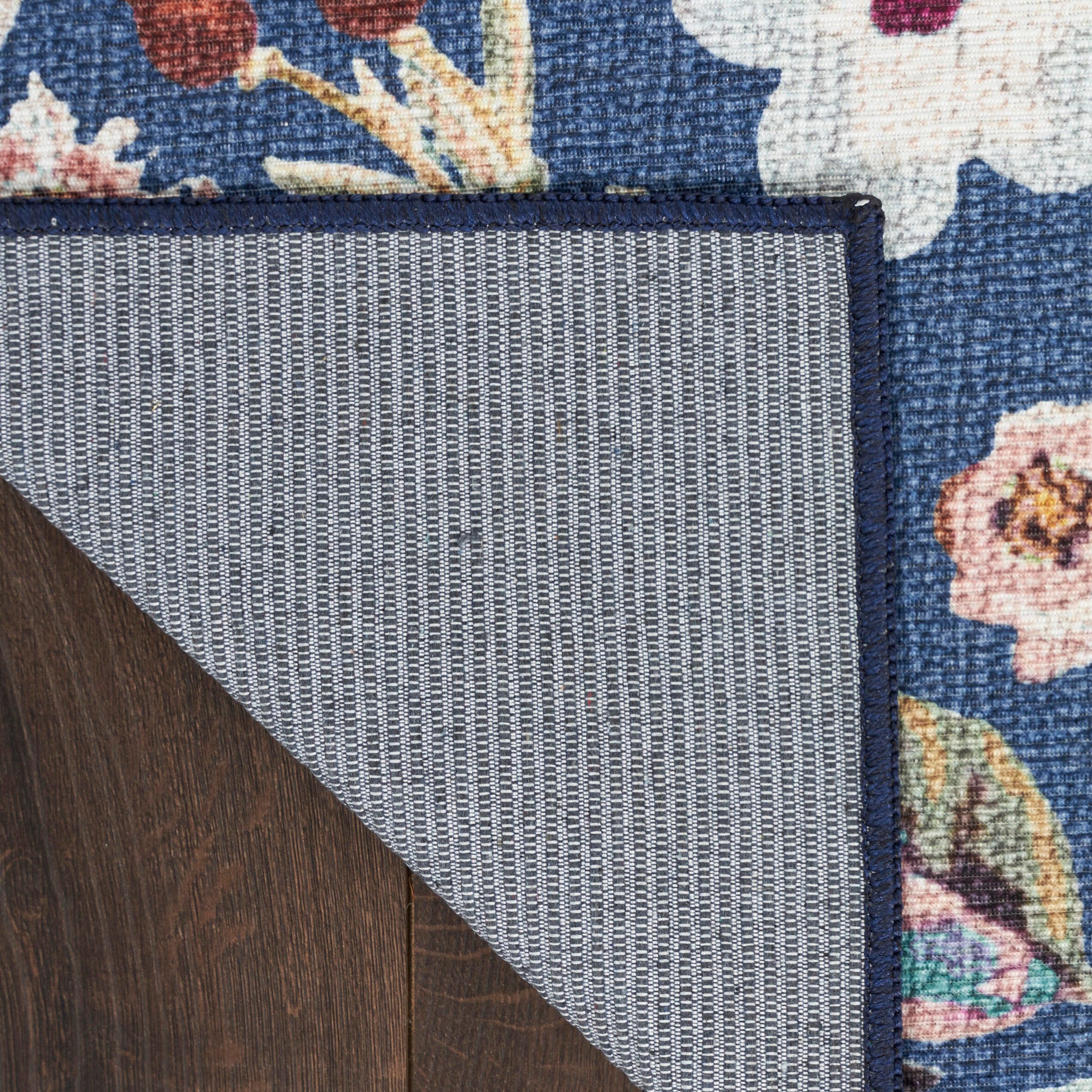 Nourison Home Machine Washable Series Rug, Navy Multi, large