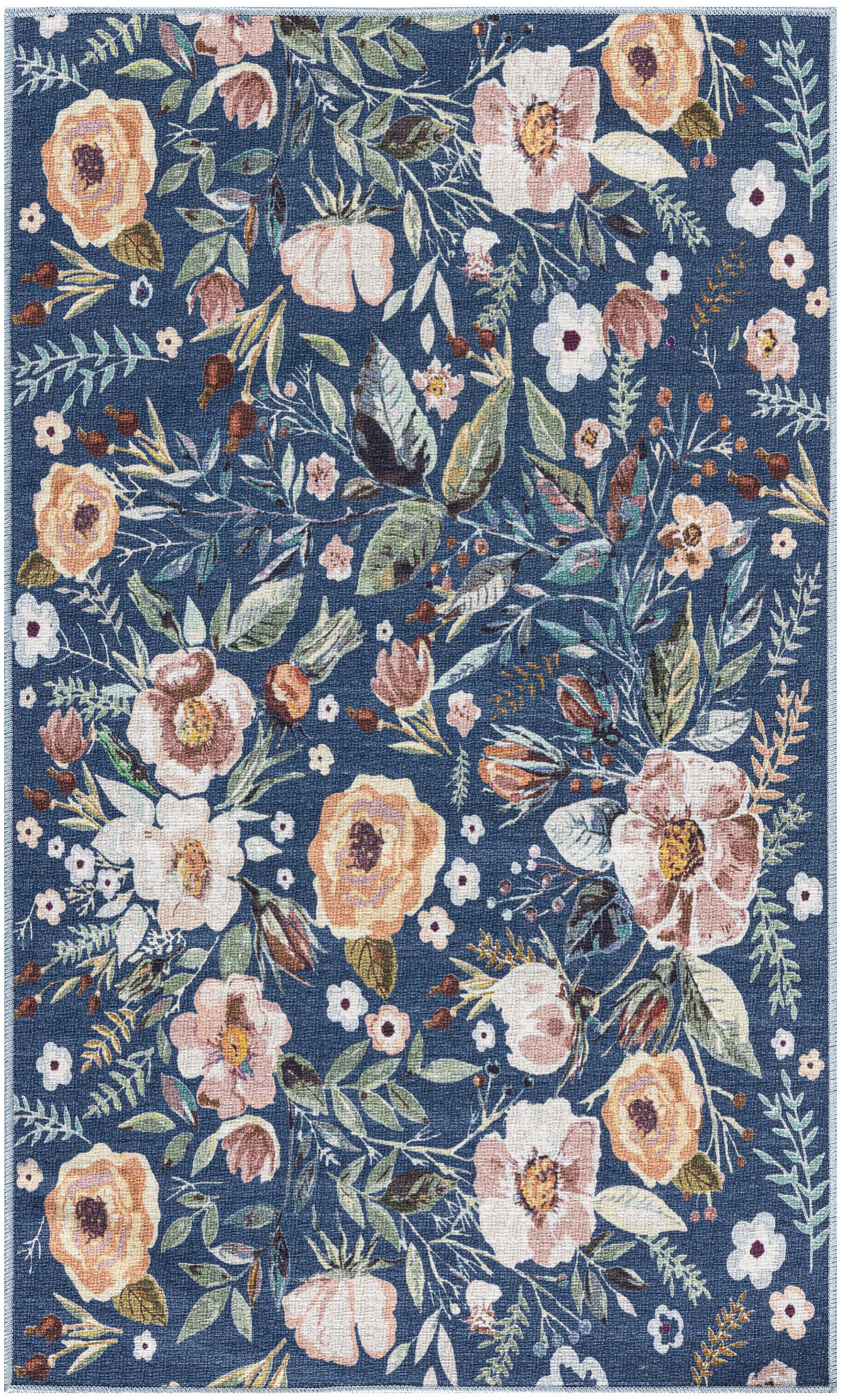 Nourison Home Machine Washable Series Rug, Navy Multi, large