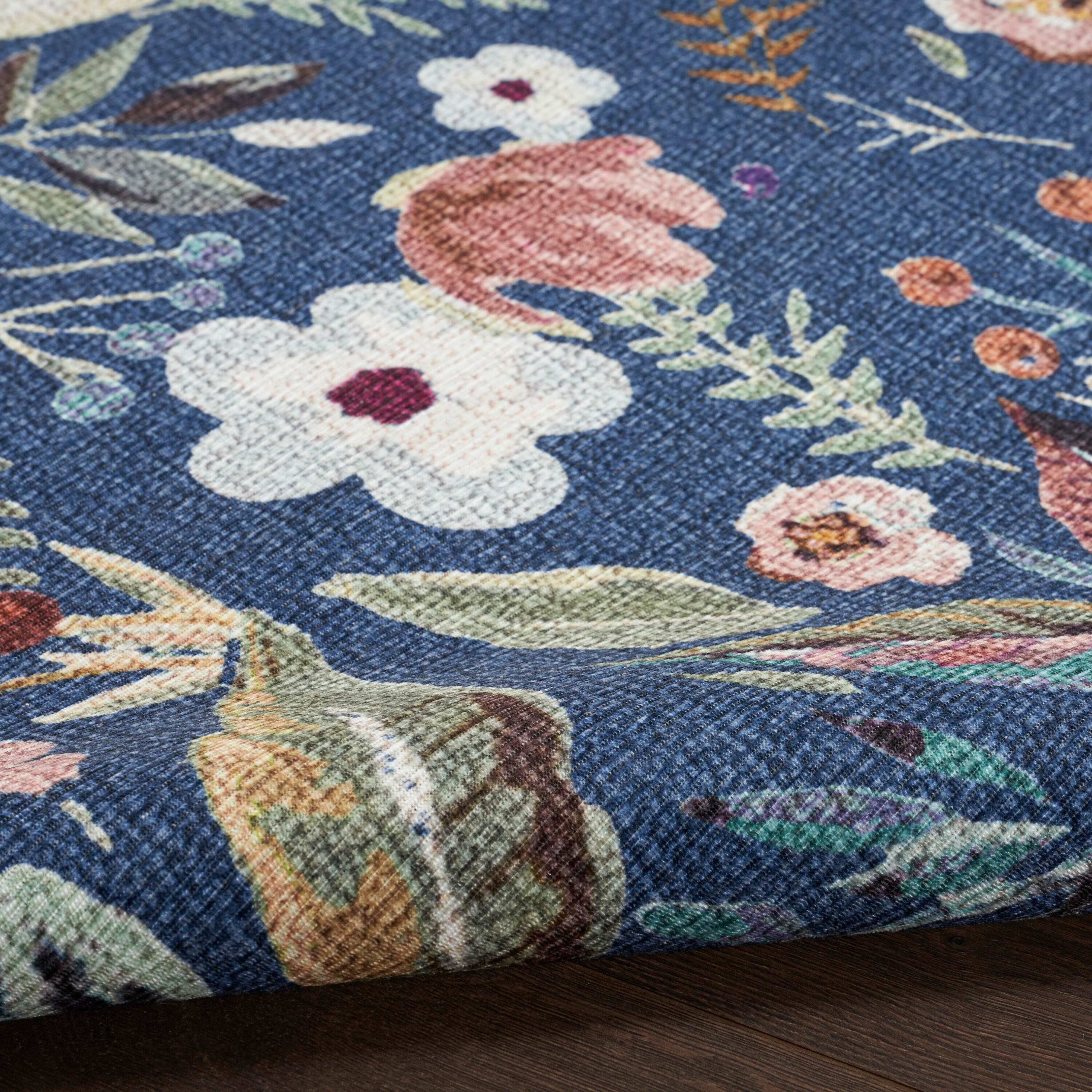 Nourison Home Machine Washable Series Rug, Navy Multi, large