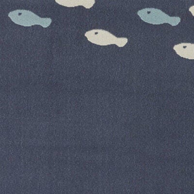 Sullivans Fish School Coastal 7' 10" x 10' Area Rug, Blue, large