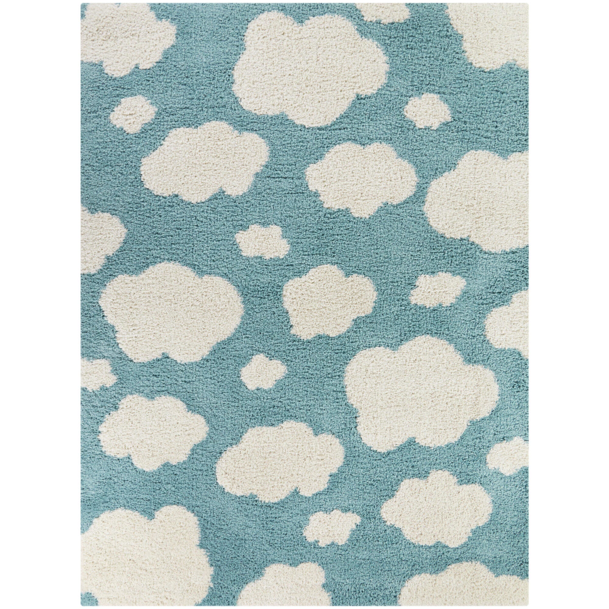 Sullivans Clouds Kids Shag 3' 11" x 5' 7" Area Rug, Blue, large
