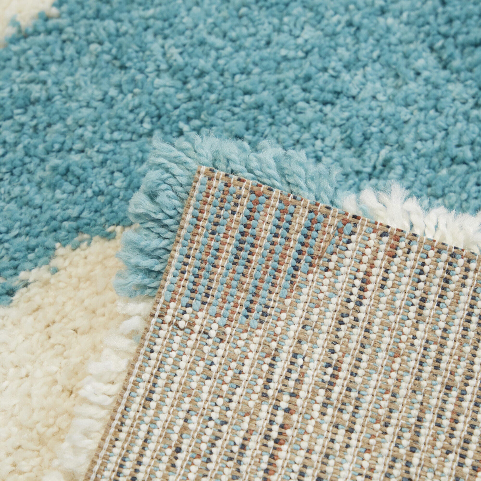 Sullivans Clouds Kids Shag 5' 3" x 7' Area Rug, Blue, large