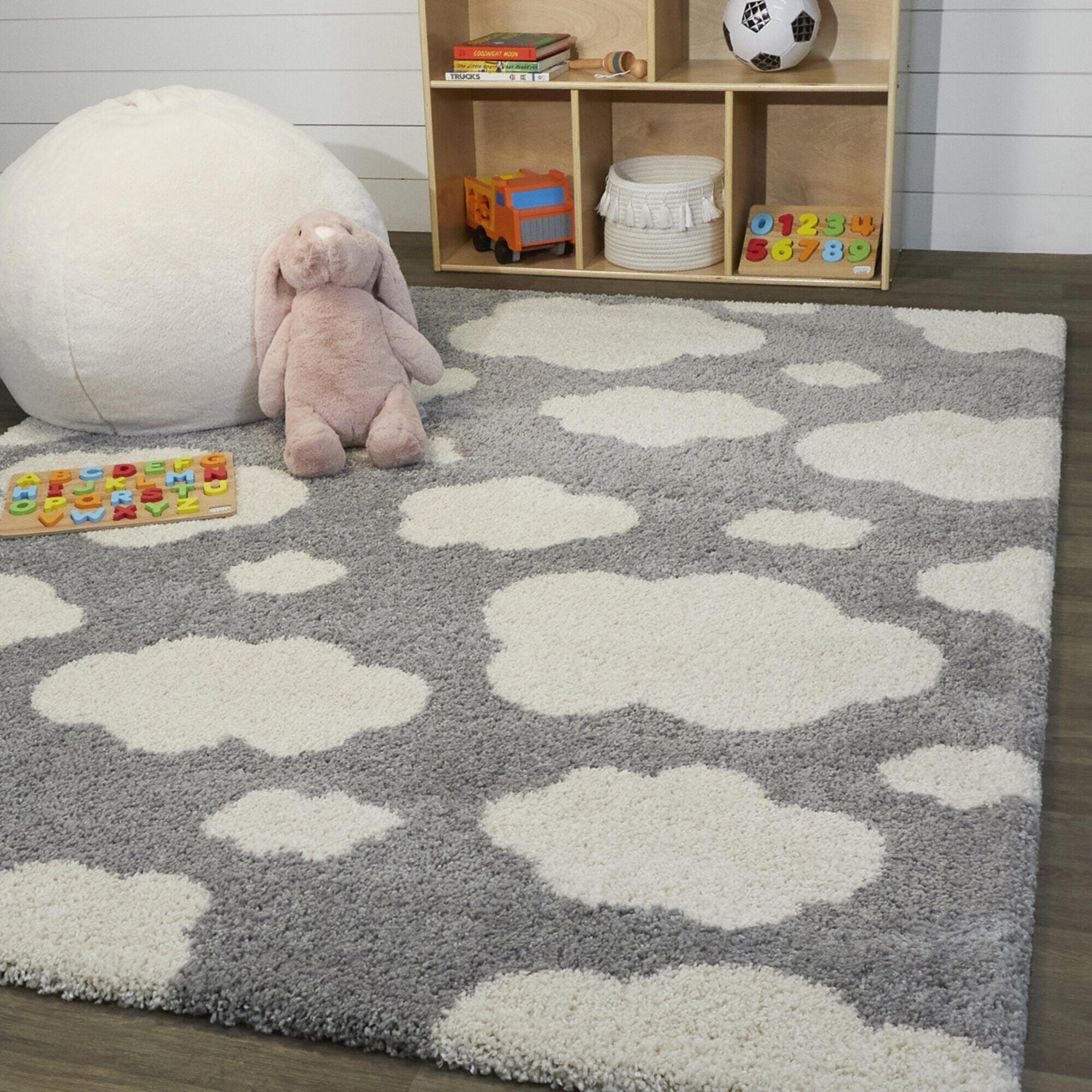 Sullivans Clouds Kids Shag 3' 11" x 5' 7" Area Rug, Gray, rollover