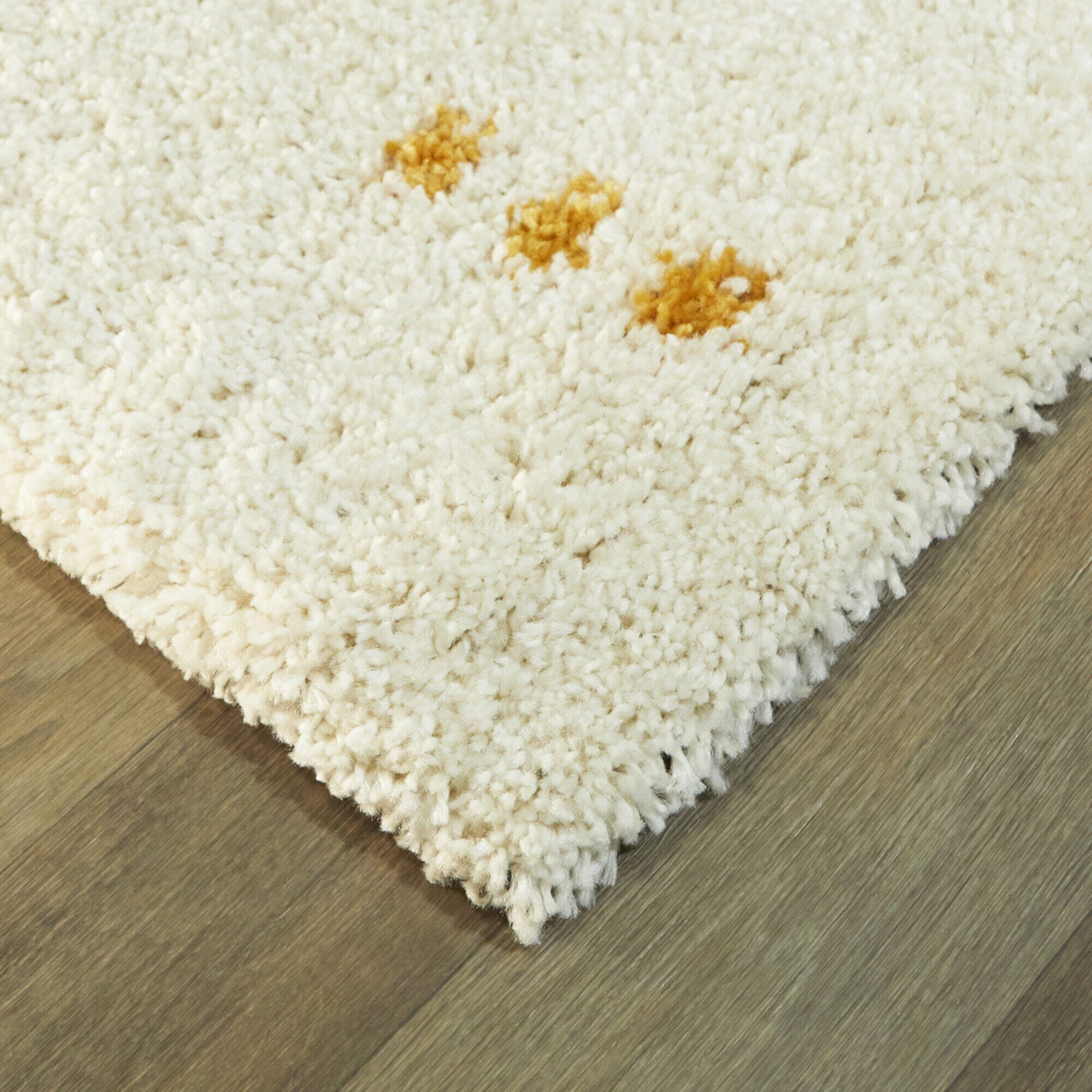 Sullivans Sun Spot Kids 5' 3" x 7' Area Rug, Cream, large