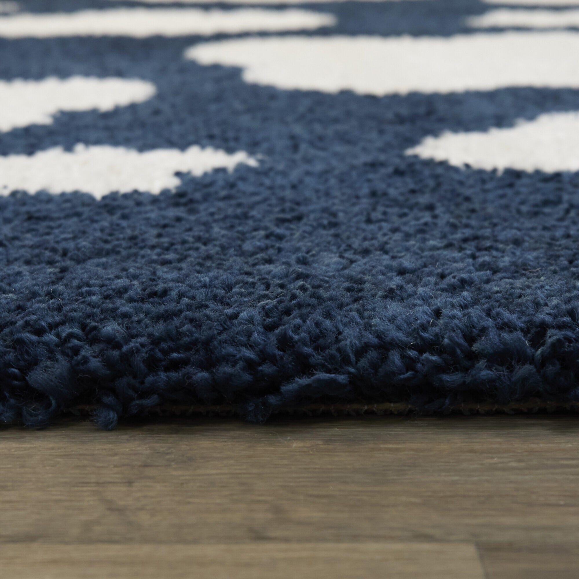 Balta Clouds Kids Shag 3' 11" x 5' 7" Area Rug, Navy, large
