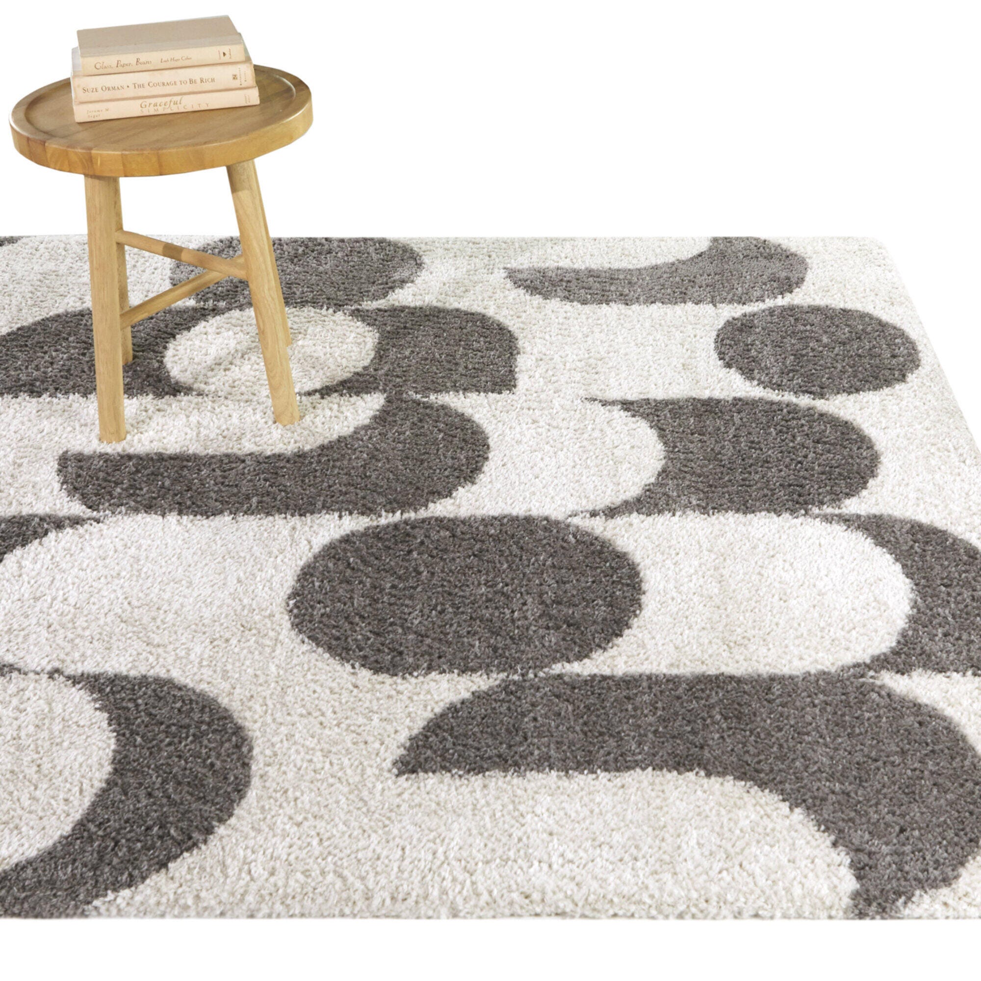 Balta Cesaire Modern Abstract 7' 10" x 10' Area Rug, Charcoal, large