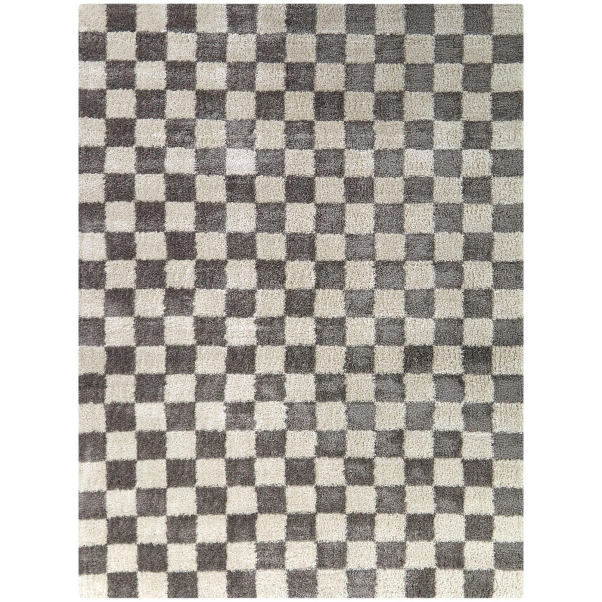 Balta Havill Classic Checkered 5' 3" x 7' Area Rug, Charcoal, large
