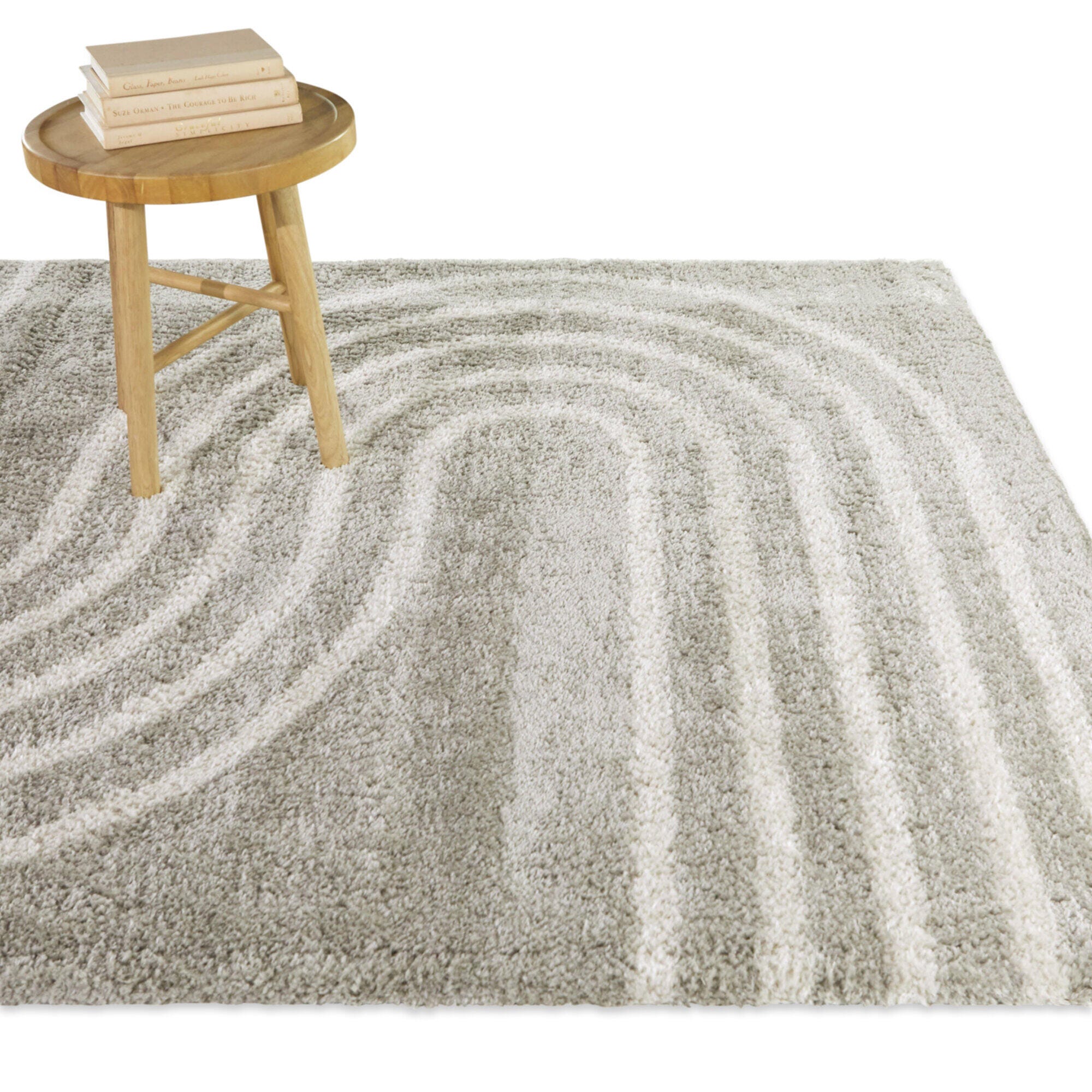 Balta Belfort Modern Stripe 5' 3" x 7' Area Rug, Sage, rollover