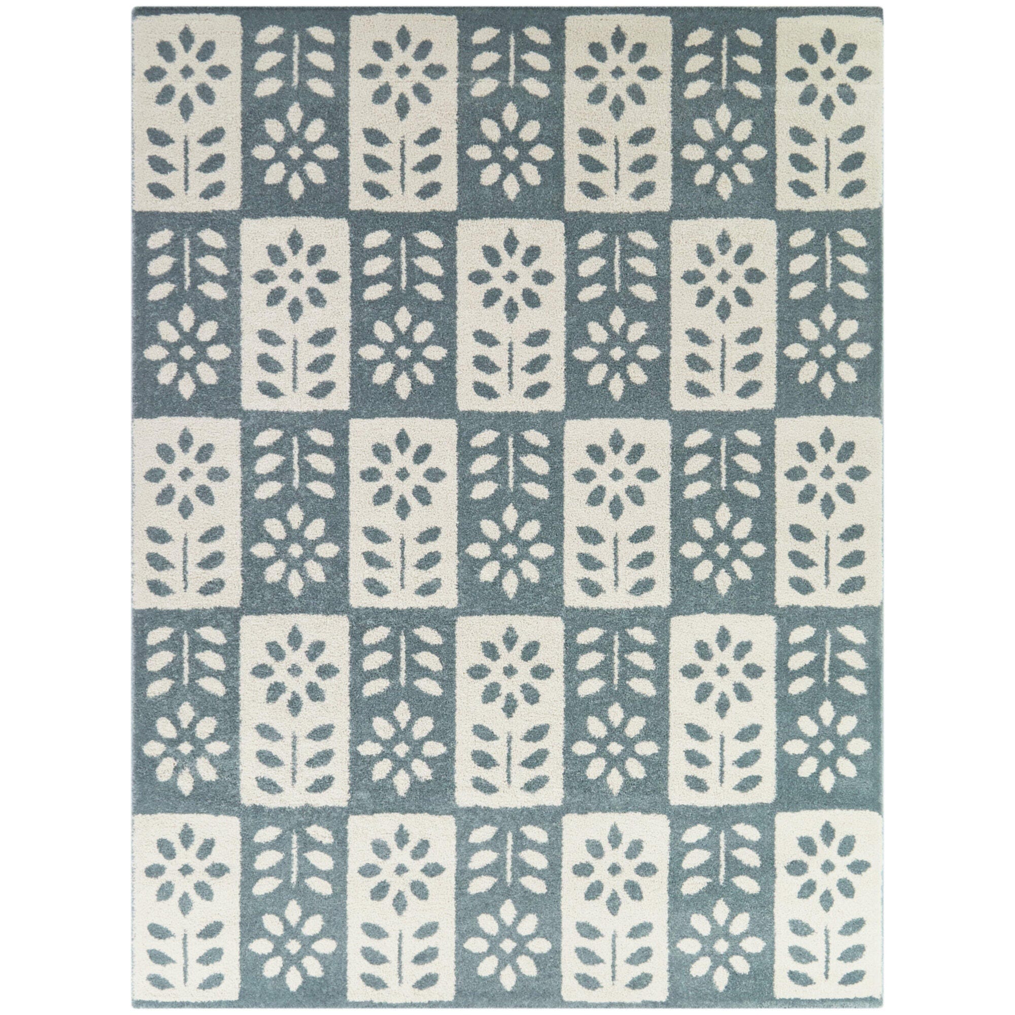 Balta Karol Modern Floral 7' 10" x 10' Area Rug, Blue, large