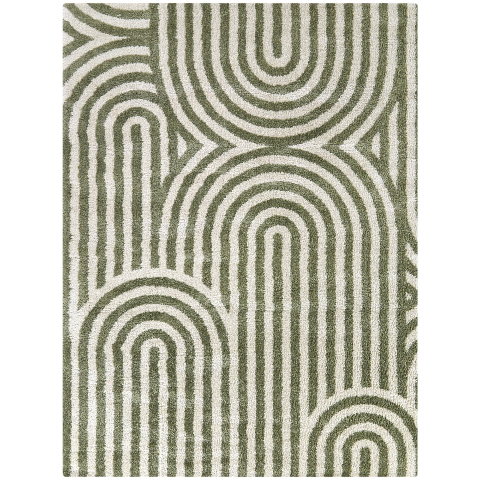 Balta Gerhard Modern Stripe 5' 3" x 7' Area Rug, Green, large