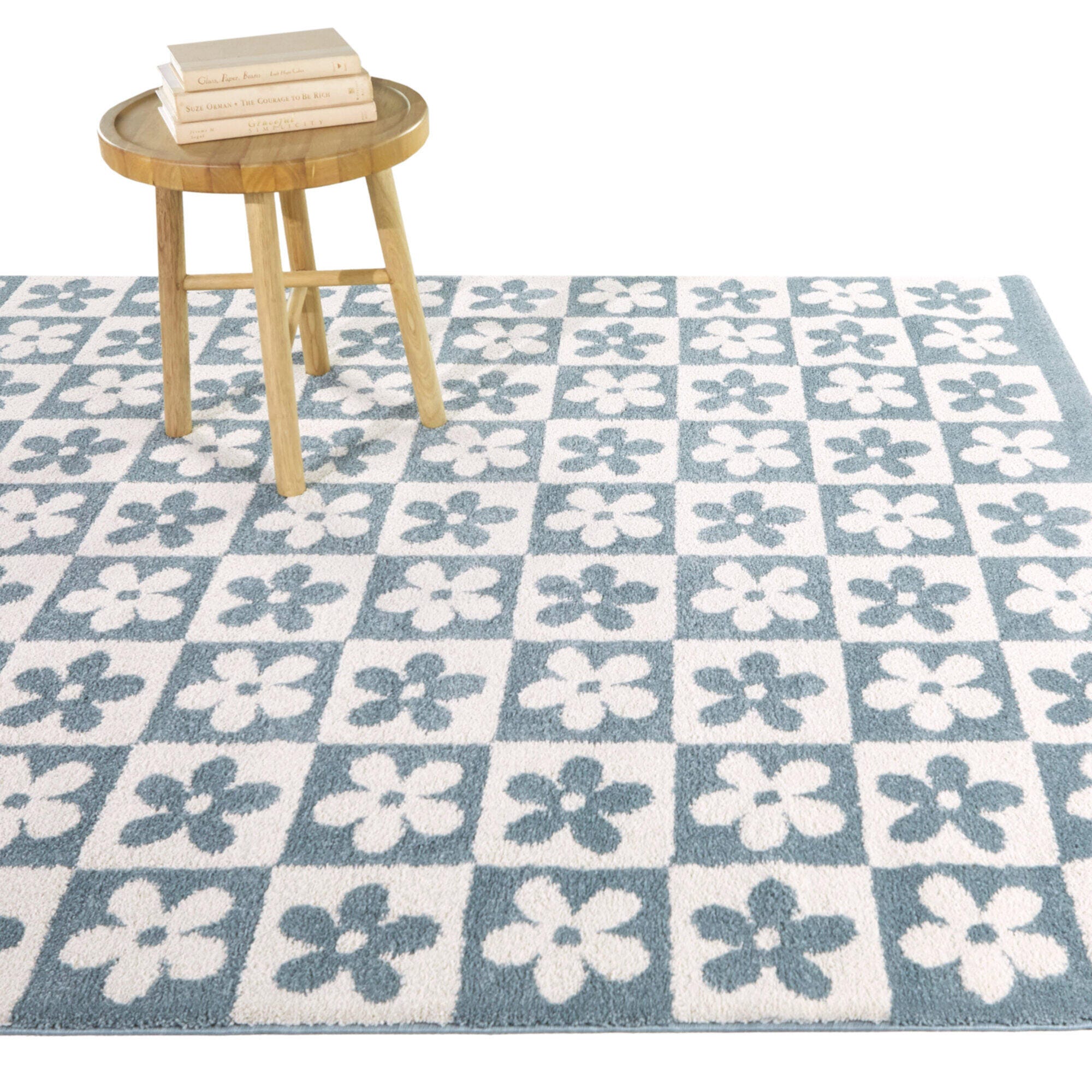 Balta Ambrose Modern Floral 5' 3" x 7' Area Rug, Blue, rollover