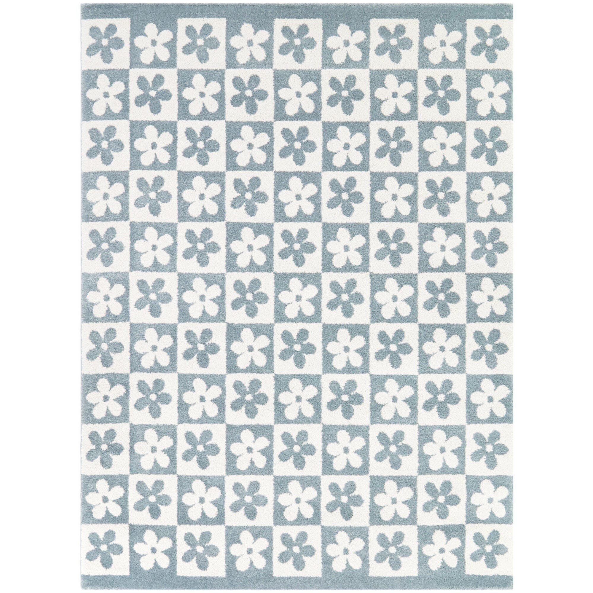 Balta Ambrose Modern Floral 5' 3" x 7' Area Rug, Blue, large
