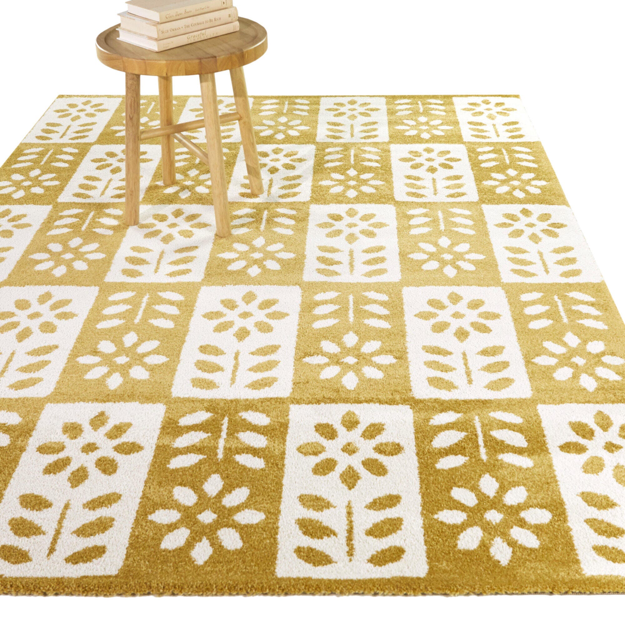Balta Karol Modern Floral 7' 10" x 10' Area Rug, Gold, rollover