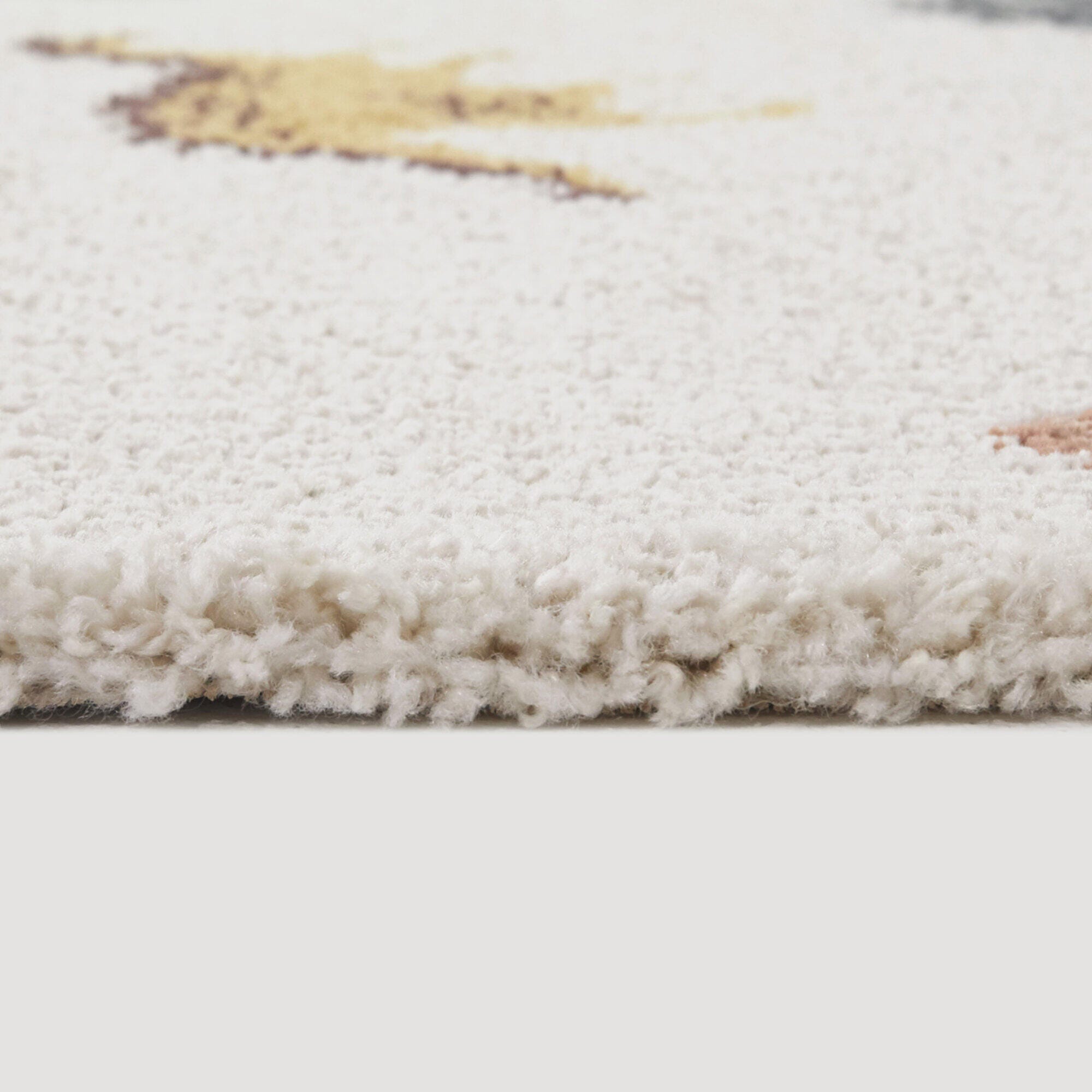 Balta Dinosaur Kids Dino Shag 5' 3" x 7' Area Rug, Cream, large