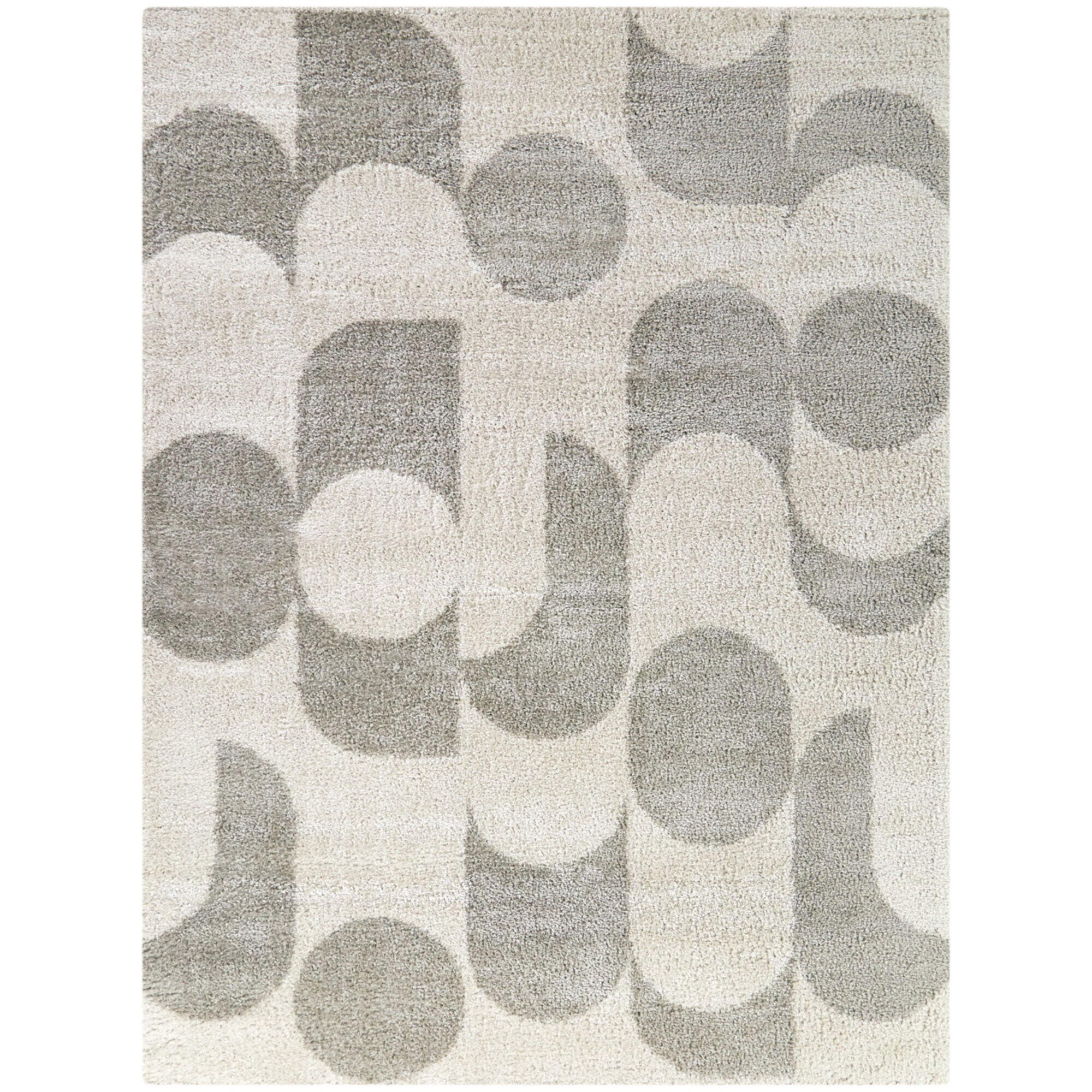 Balta Cesaire Modern Abstract 5' 3" x 7' Area Rug, Gray, large