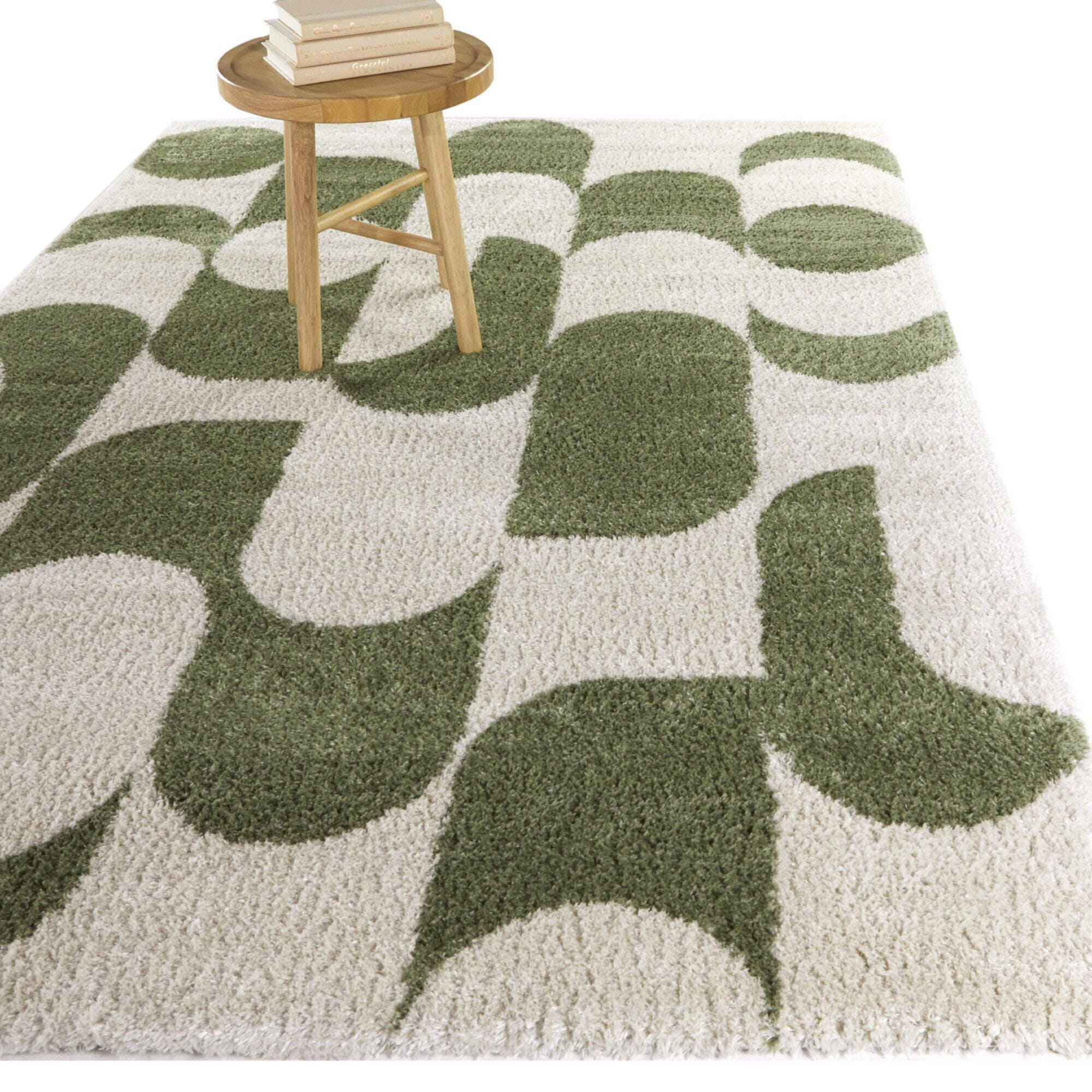 Balta Cesaire Modern Abstract 5' 3" x 7' Area Rug, Green, rollover