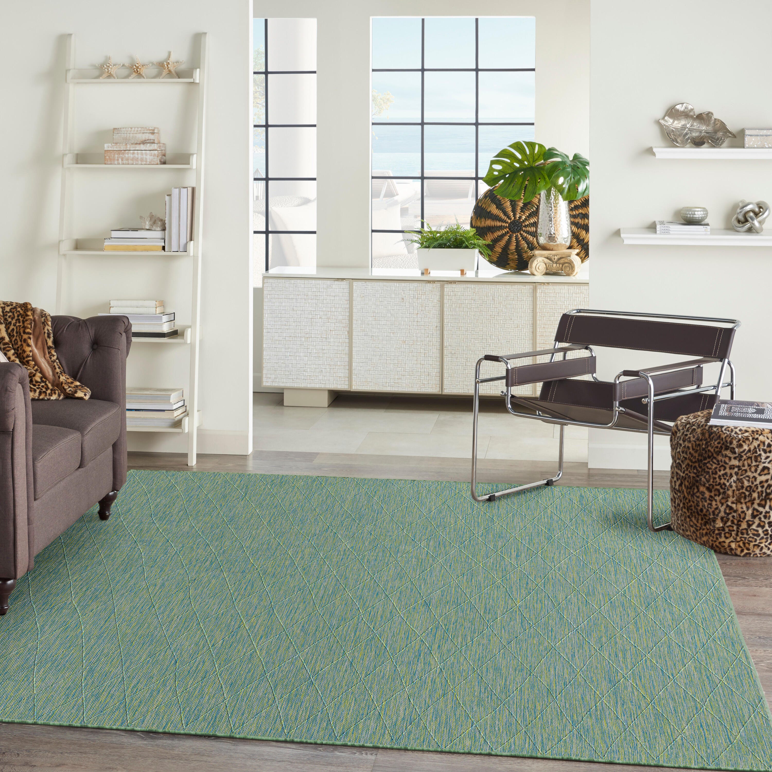 Nourison Home 10' x 14' Area Rug, Blue/Green, rollover
