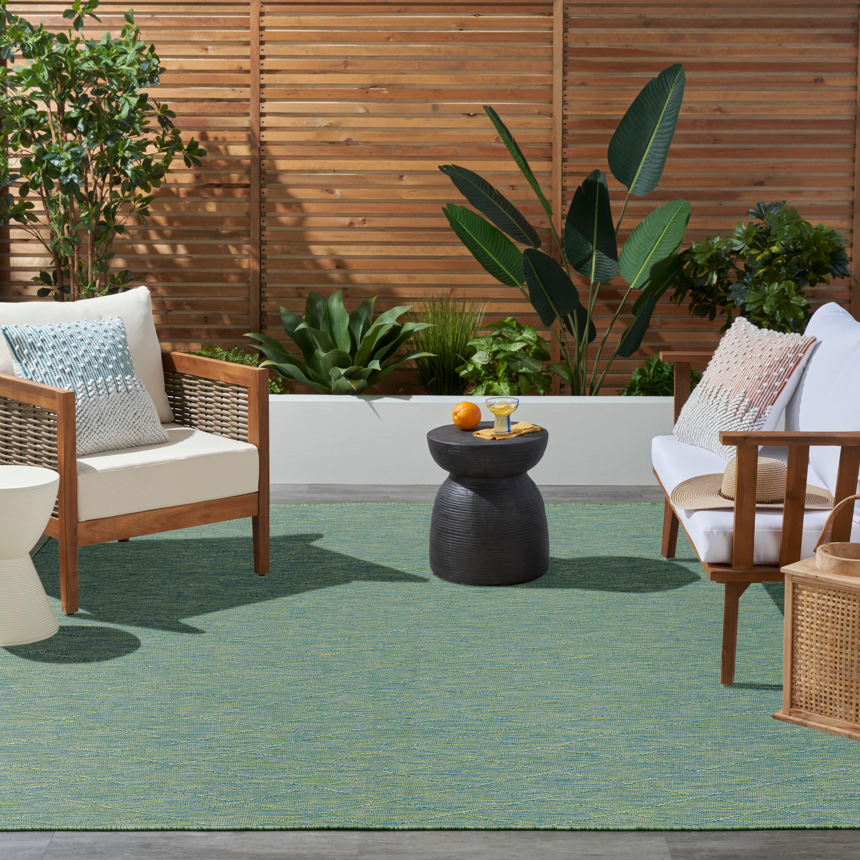 Nourison Home 10' x 14' Area Rug, Blue/Green, large