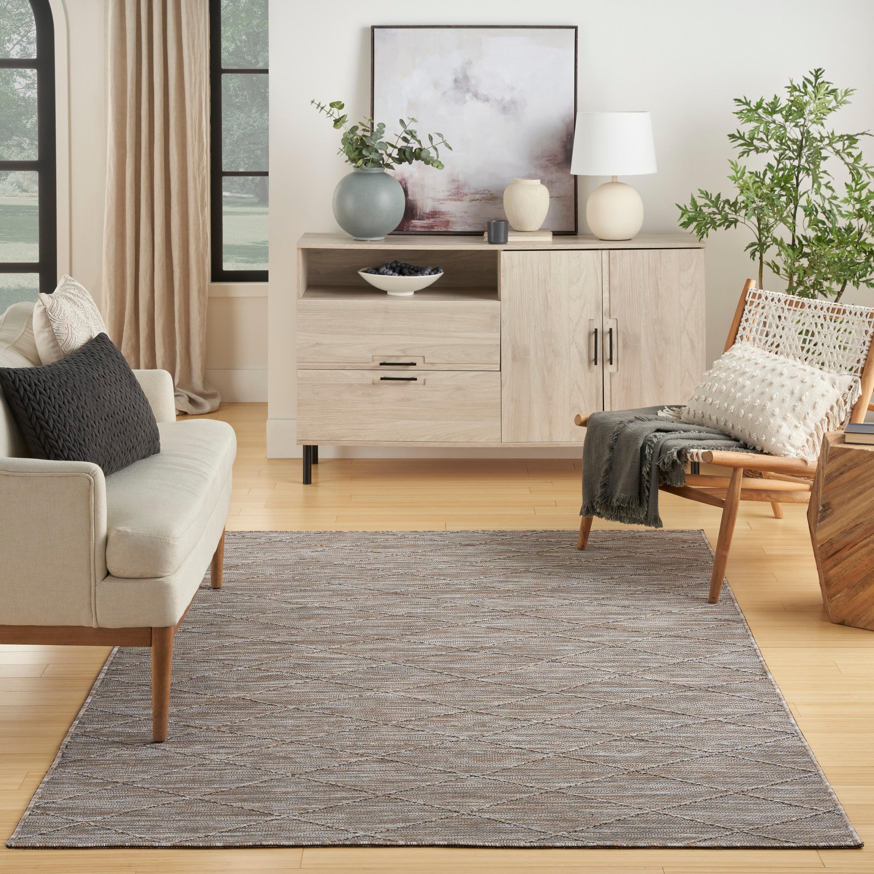 Nourison Home 4' x 6' Accent Rug, Gray Mocha, large