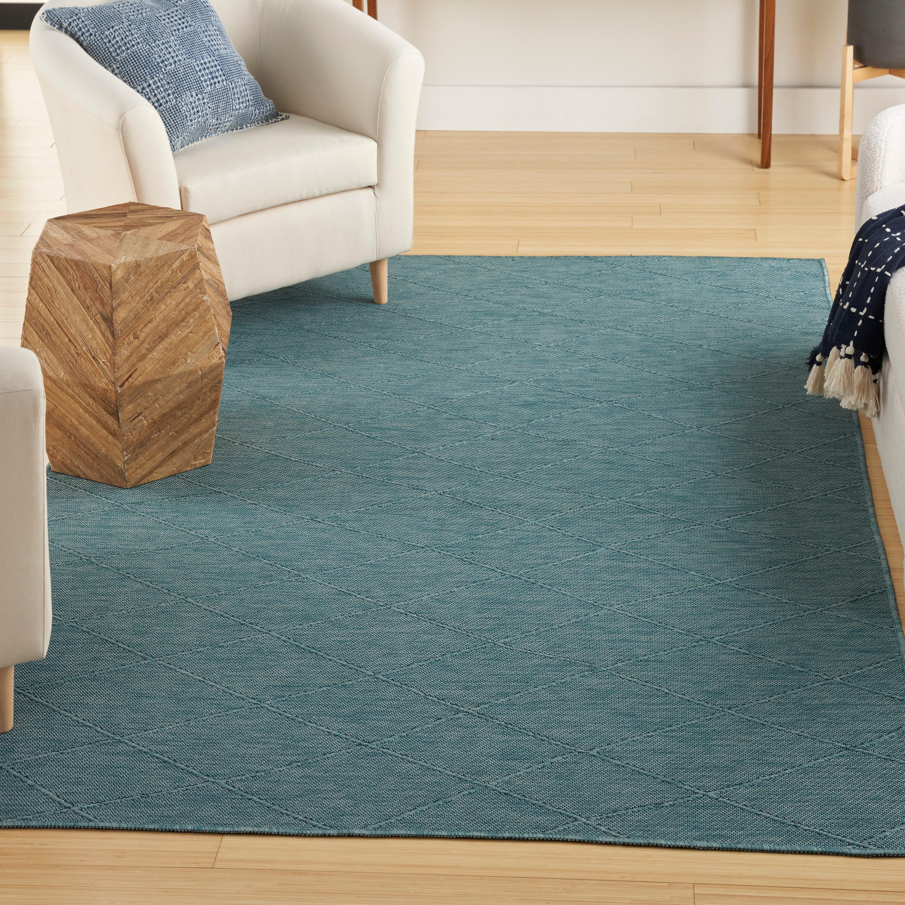 Nourison Home 5' x 7' Area Rug, Aqua, rollover