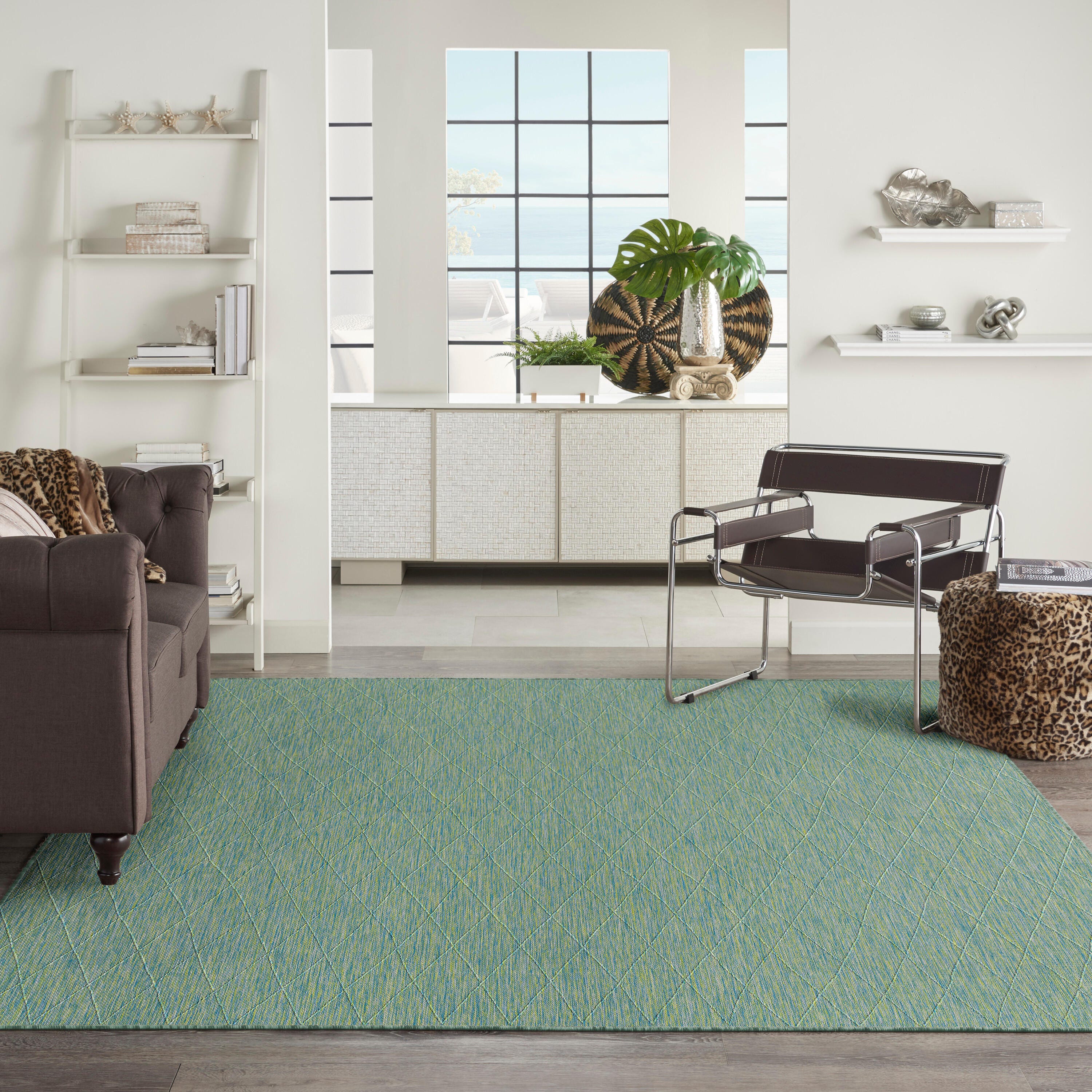 Nourison Home 8' x 10' Area Rug, Blue/Green, large