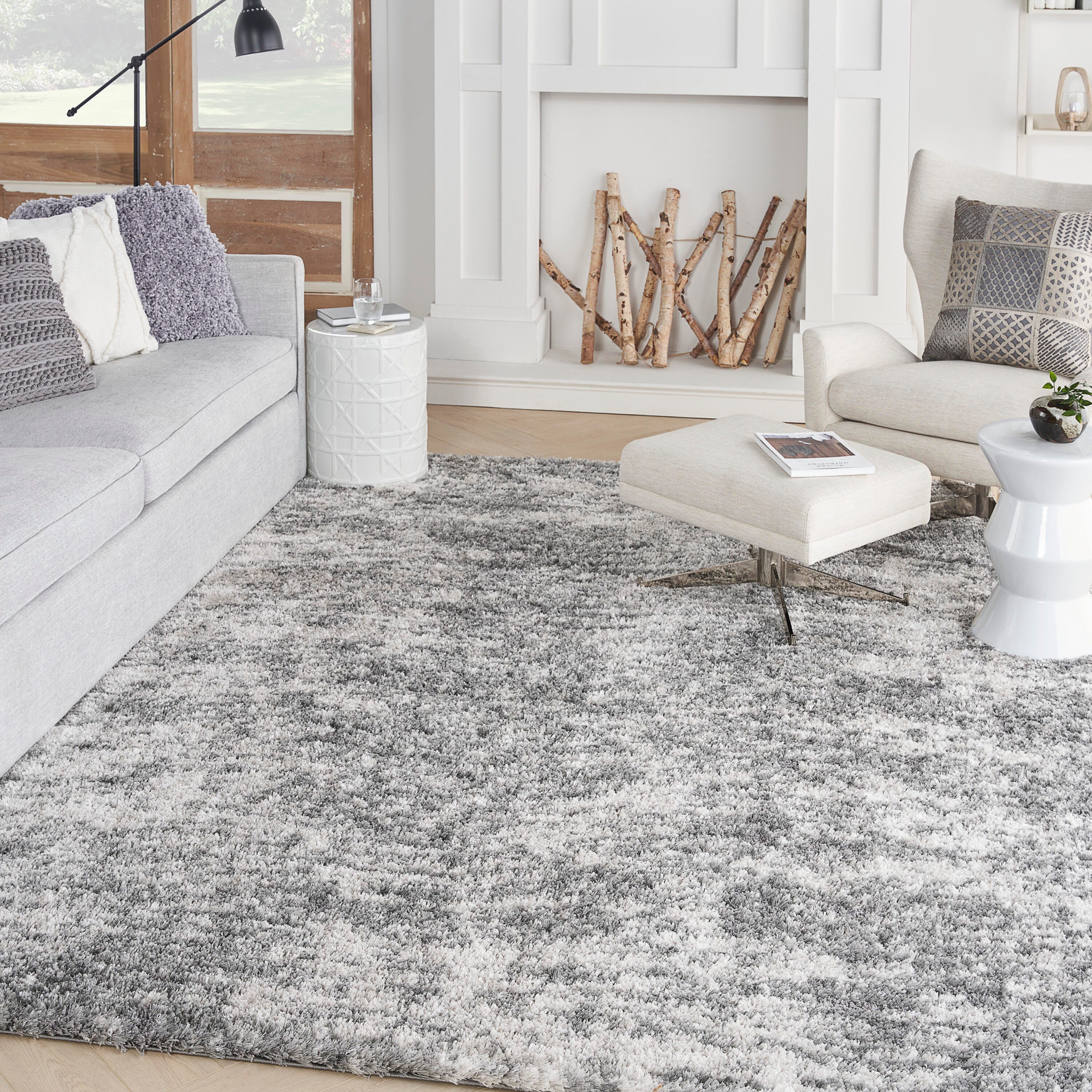 Nourison Home Mixed Dreamy Shag Rug, Charcoal Gray, rollover