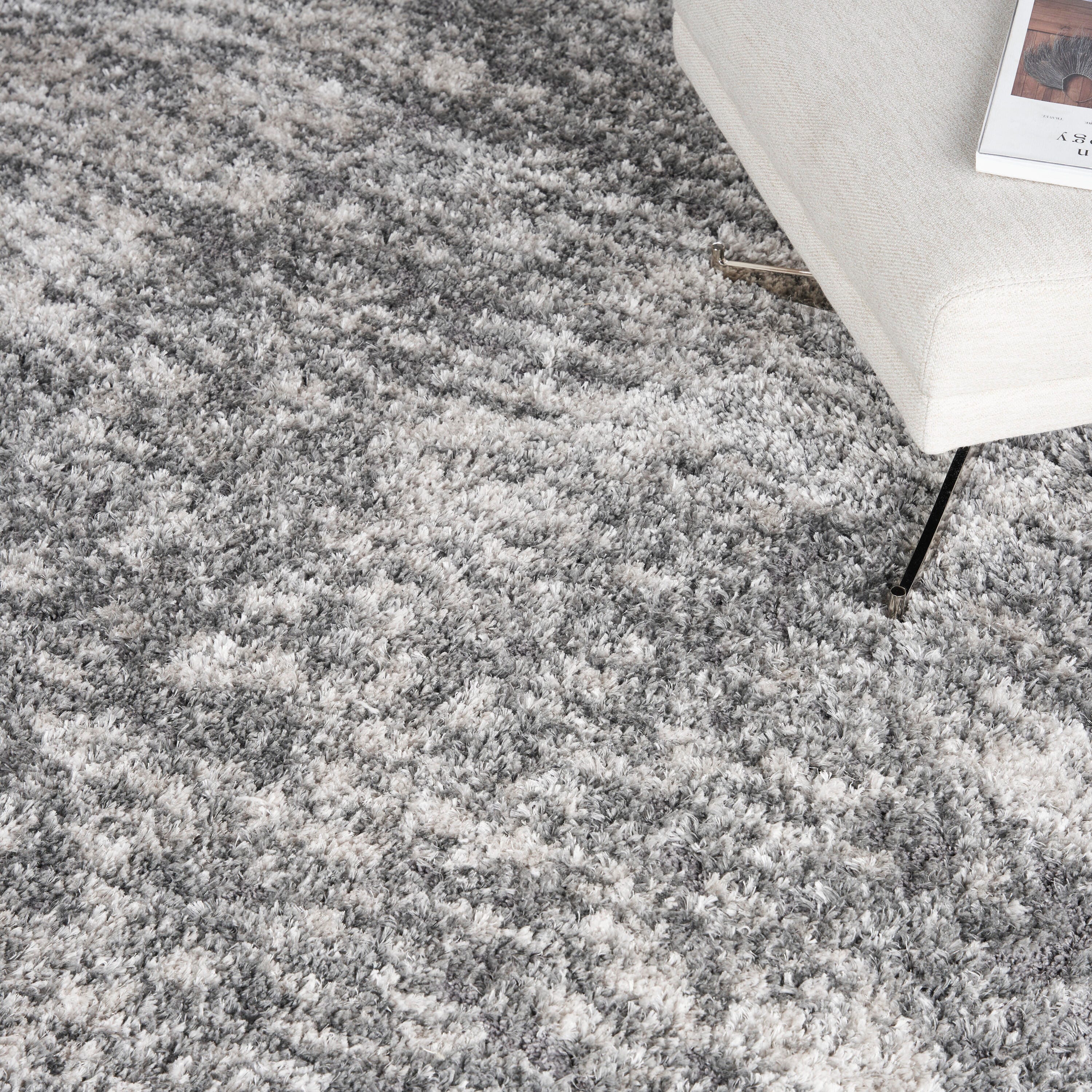 Nourison Home Mixed Dreamy Shag Rug, Charcoal Gray, large