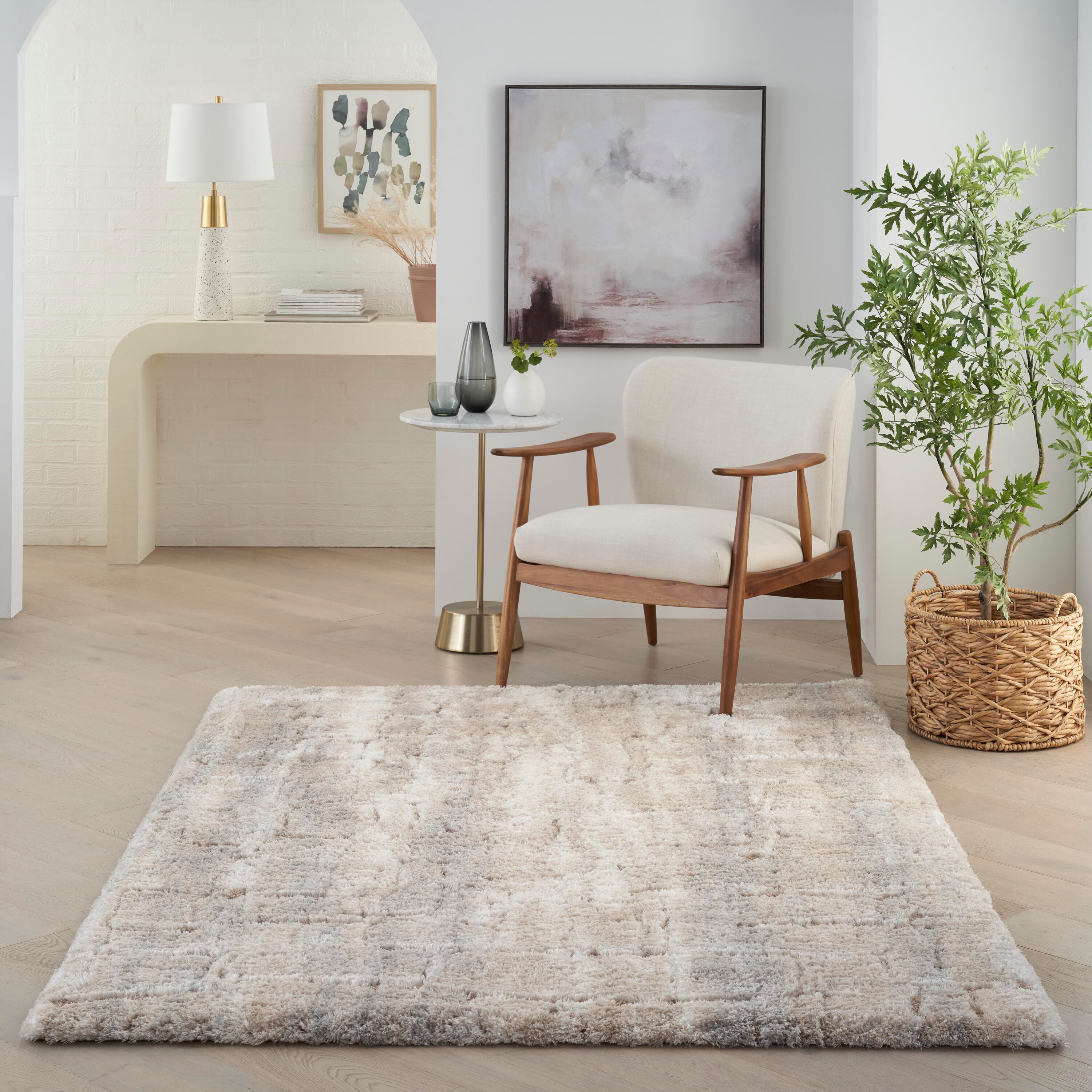 Nourison Home Dreamy Shag Rug, Ivory Beige, large
