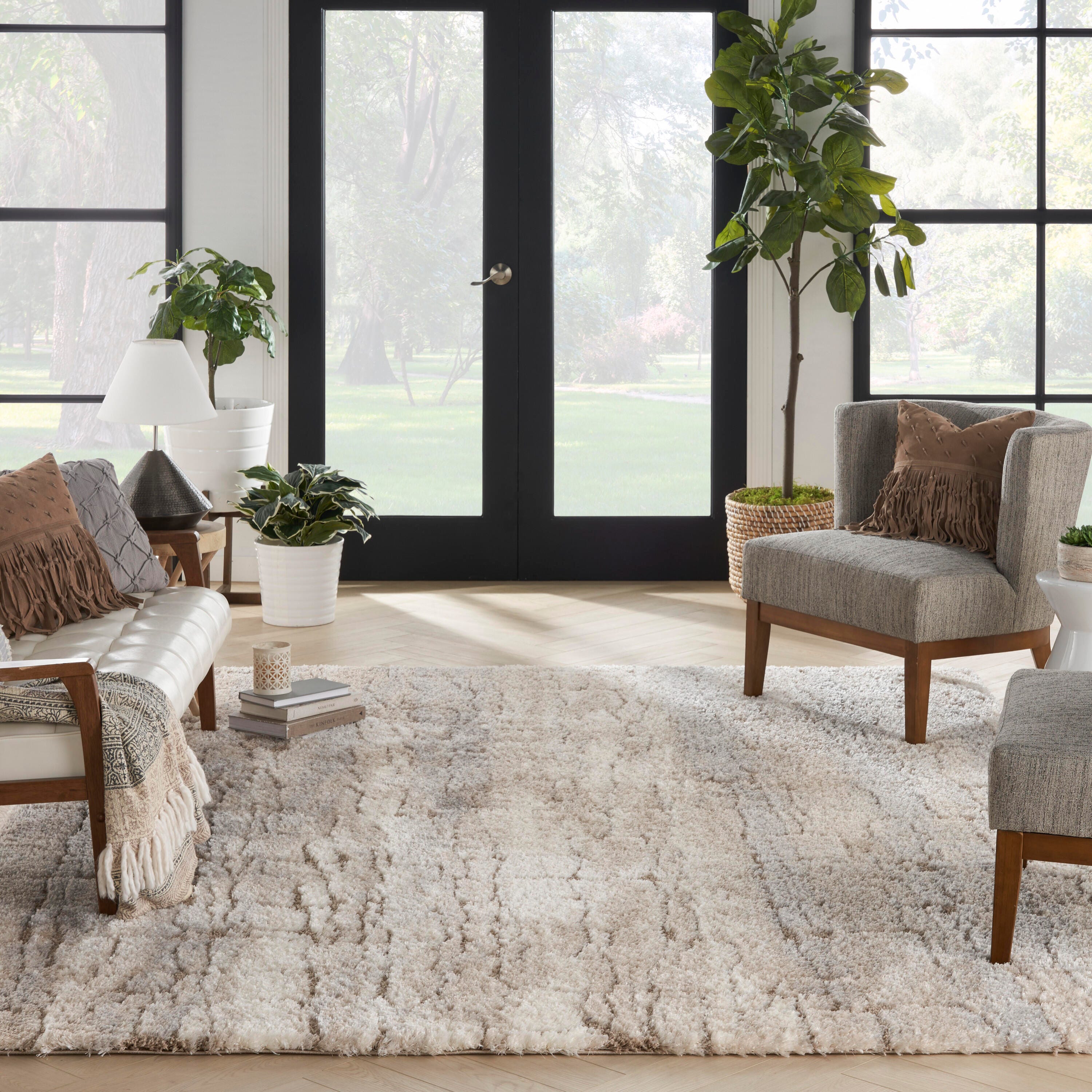 Nourison Home Dreamy Shag Rug, Ivory Beige, large