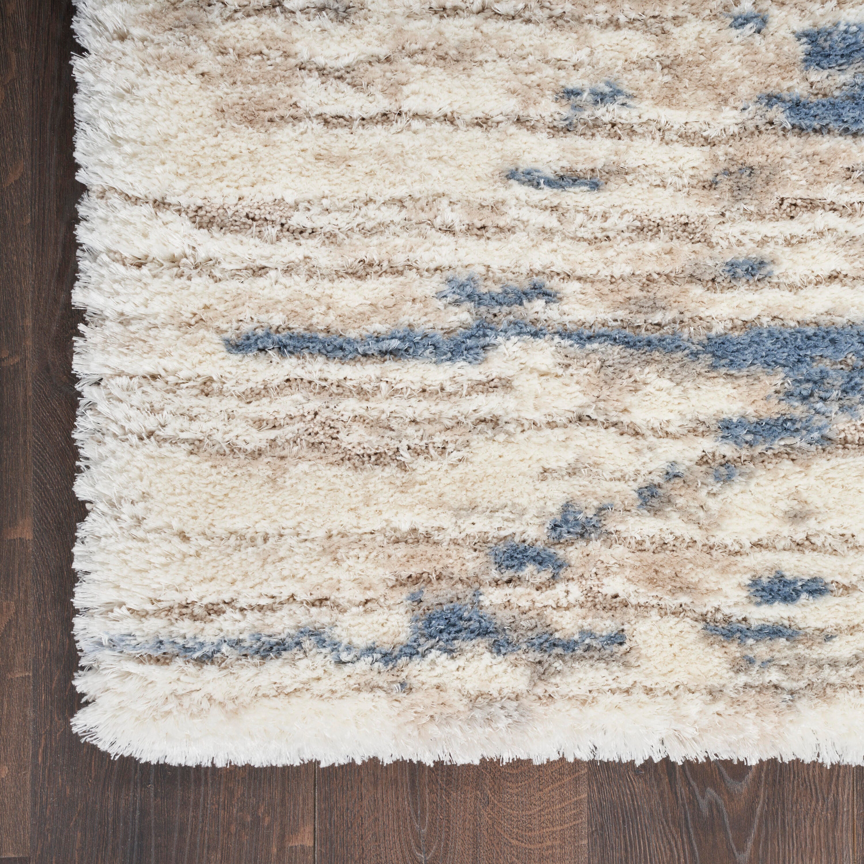 Nourison Home Paintbrush Dreamy Shag Rug, Light Blue Gray, large