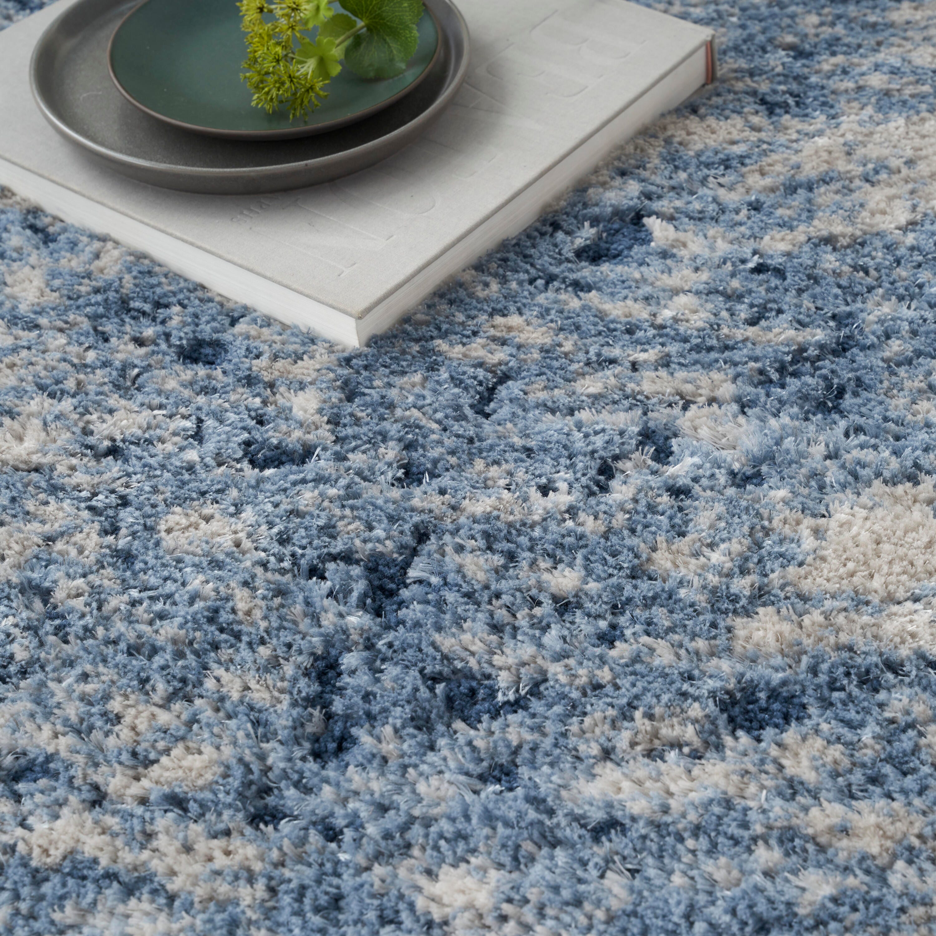 Nourison Home Waves Dreamy Shag Rug, Light Blue, large