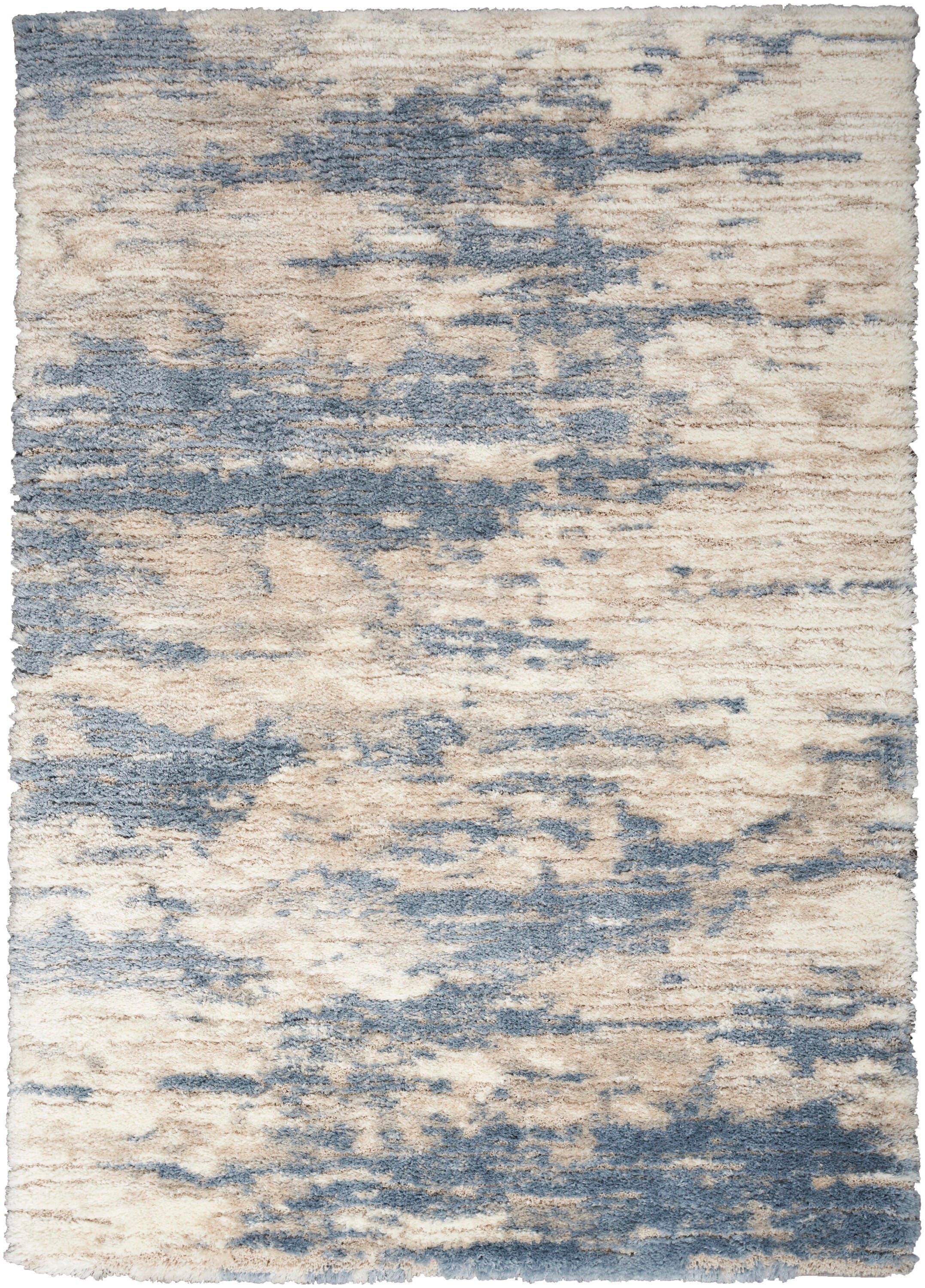 Nourison Home Paintbrush Dreamy Shag Rug, Light Blue Gray, large