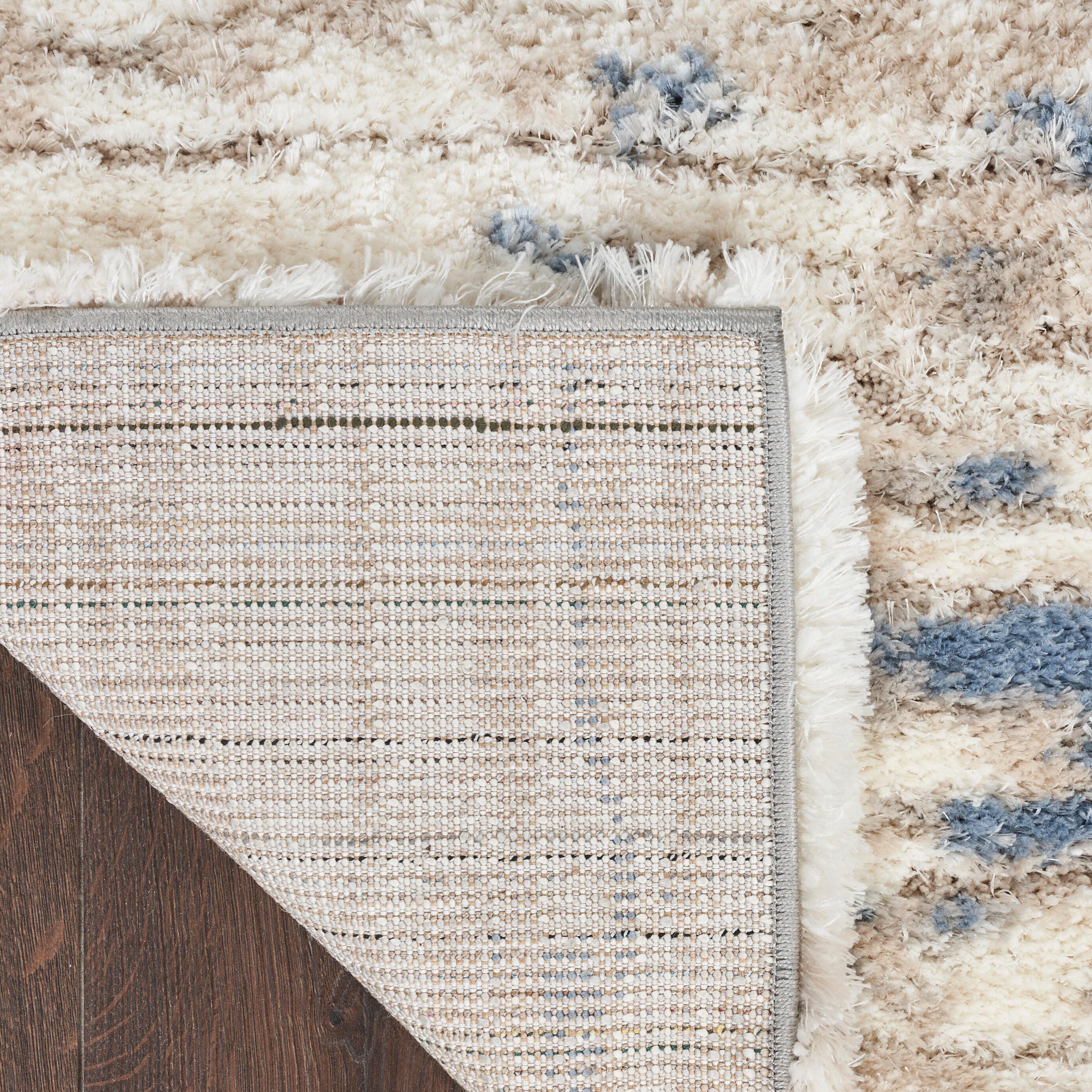 Nourison Home Paintbrush Dreamy Shag Rug, Light Blue Gray, large