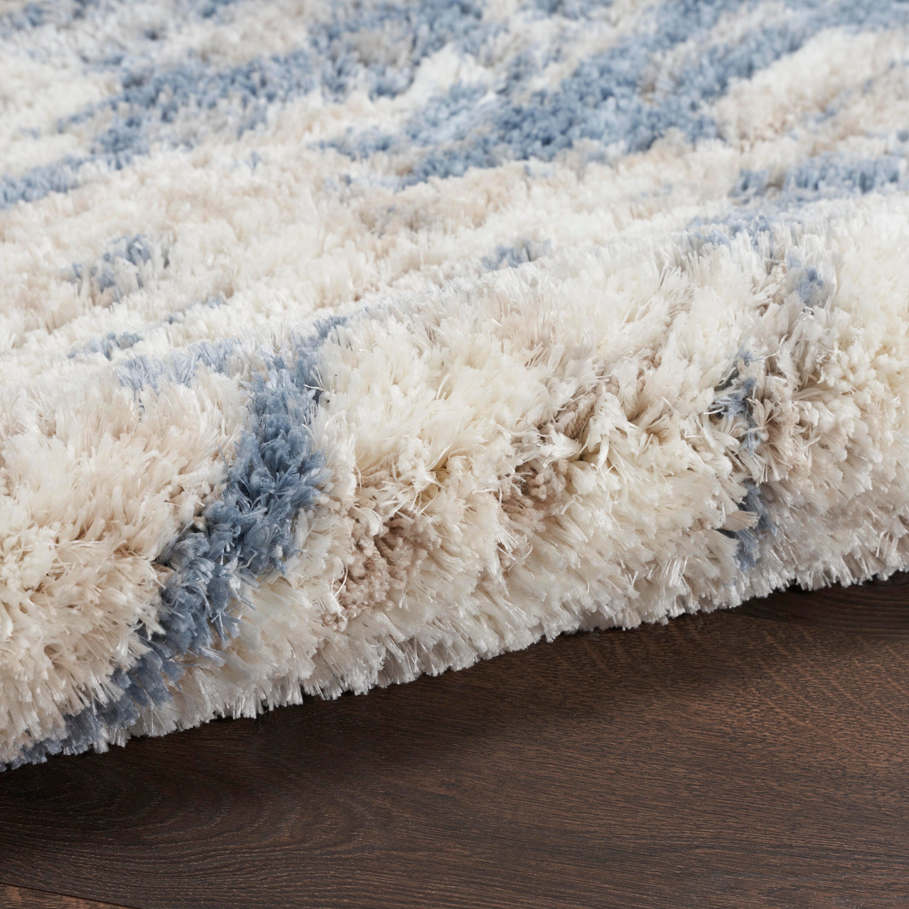 Nourison Home Paintbrush Dreamy Shag Rug, Light Blue Gray, large