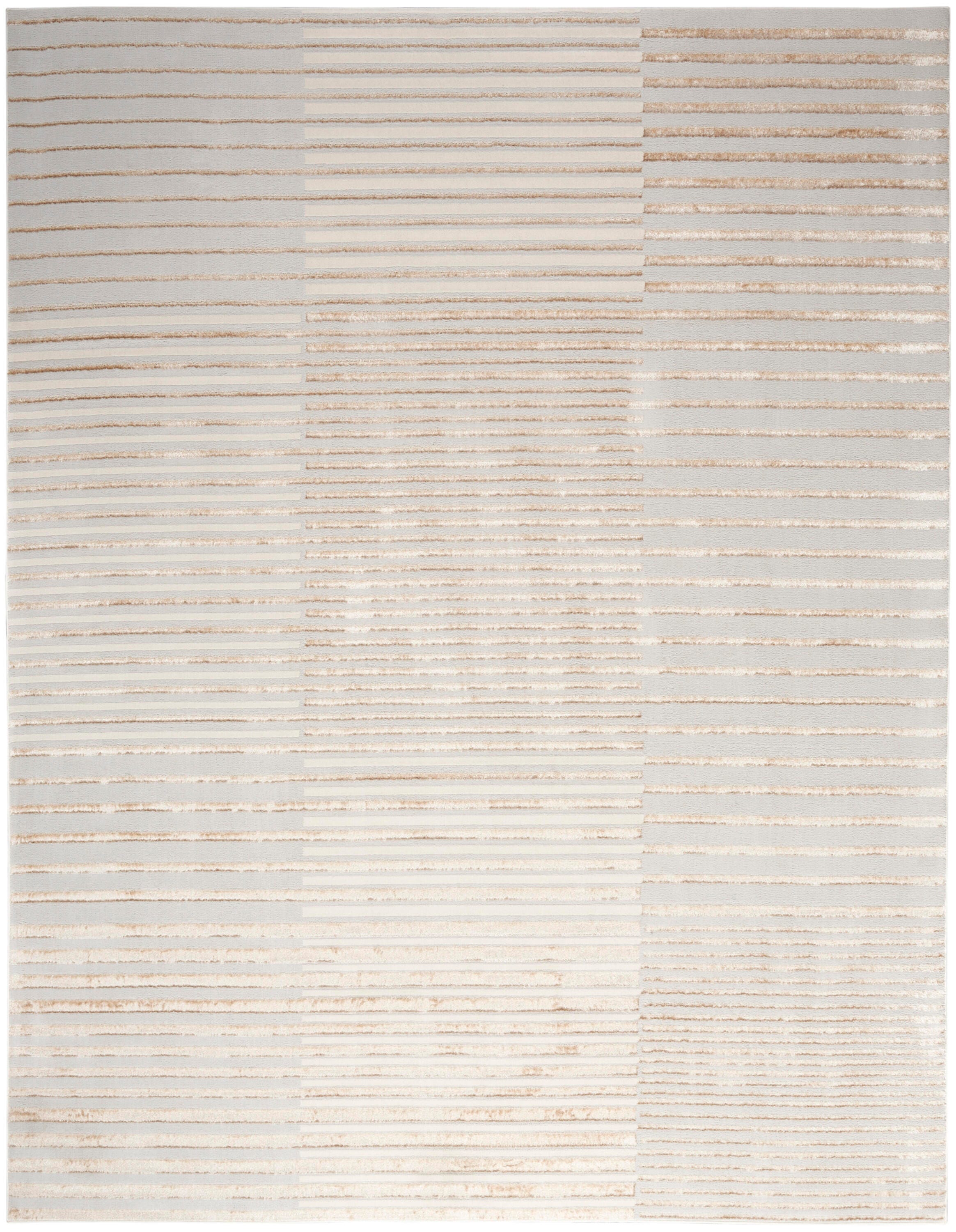 Nourison Home Brushstrokes 9' x 12' Area Rug, Beige/Silver, large