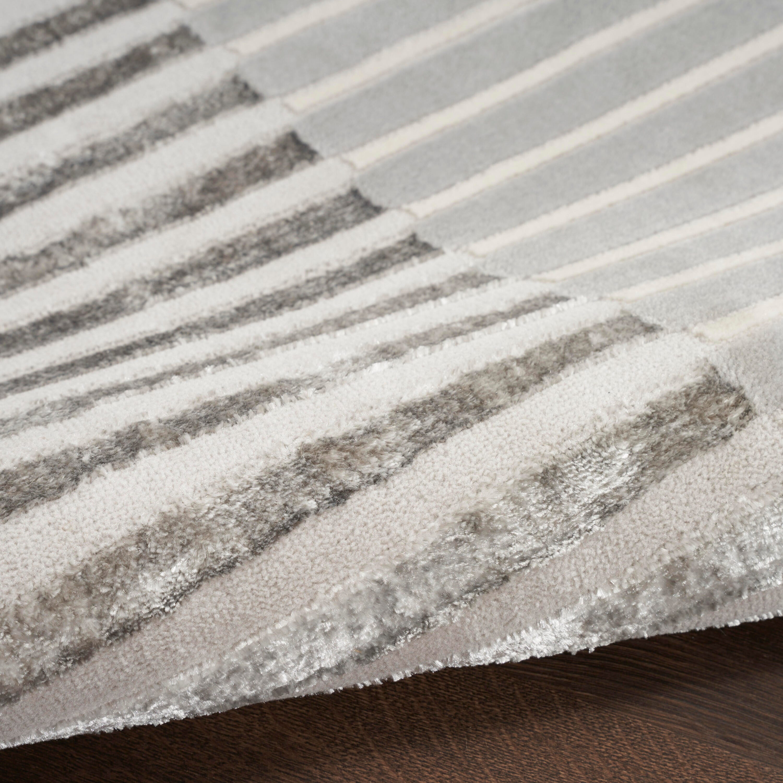 Nourison Home Brushstrokes 9' x 12' Area Rug, Silver/Gray, large