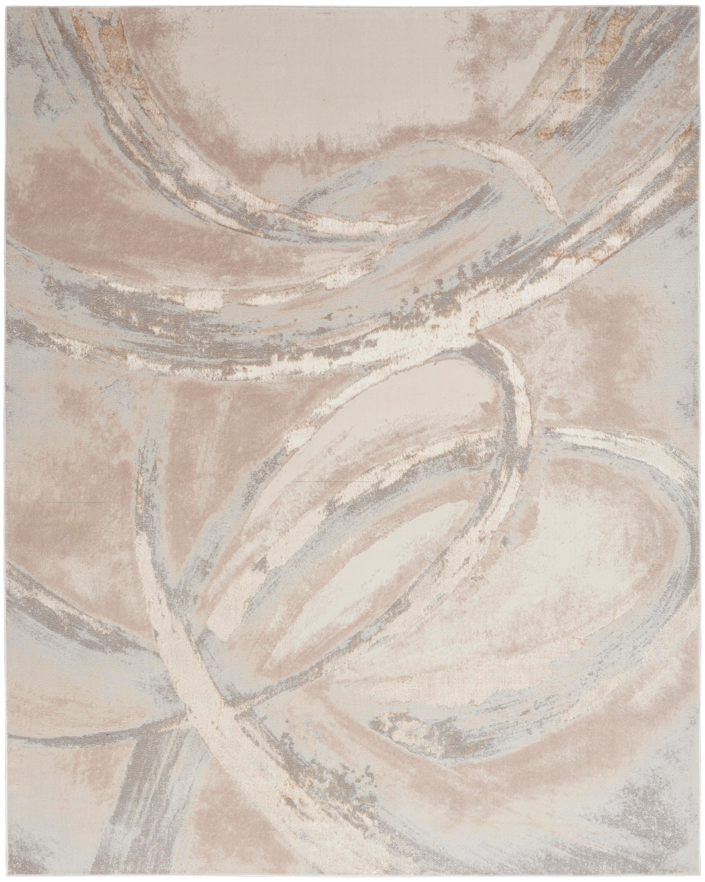 Nourison Home Brushstrokes 12' x 15' Area Rug, Beige/Gray, large