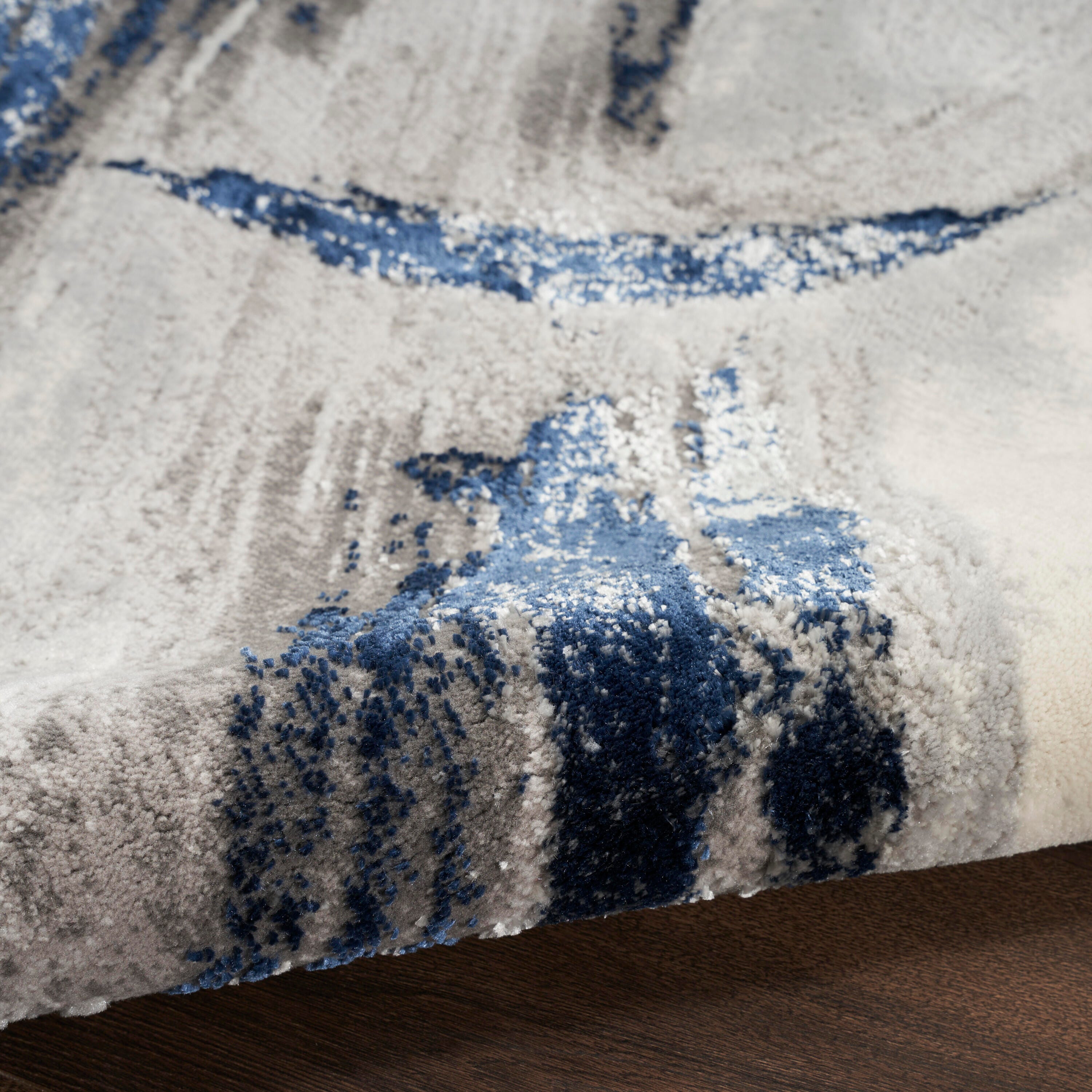 Nourison Home Brushstrokes 7'10" x 9'10" Area Rug, Gray/Navy, large