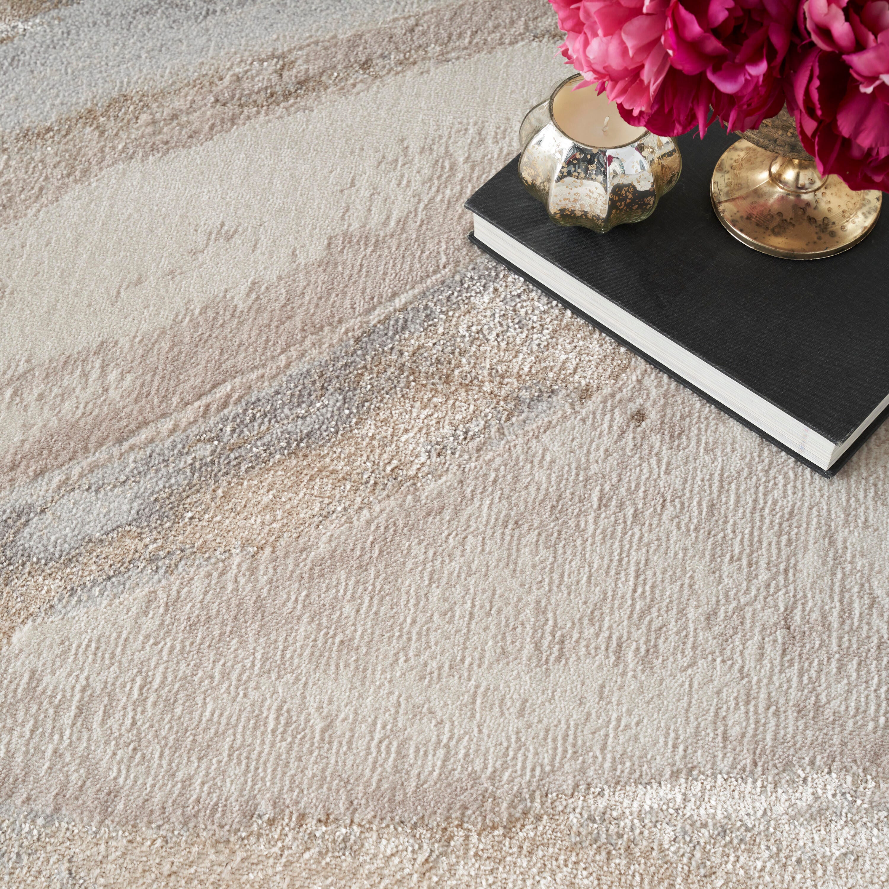 Nourison Home Brushstrokes 7'10" x 9'10" Area Rug, Beige/Gray, large