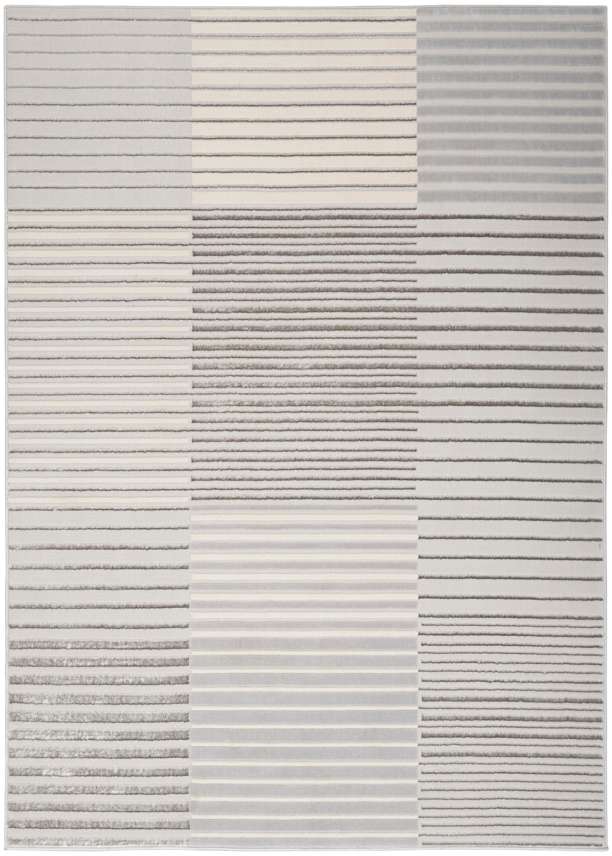 Nourison Home Brushstrokes 5'3" x 7'3" Area Rug, Silver/Gray, large
