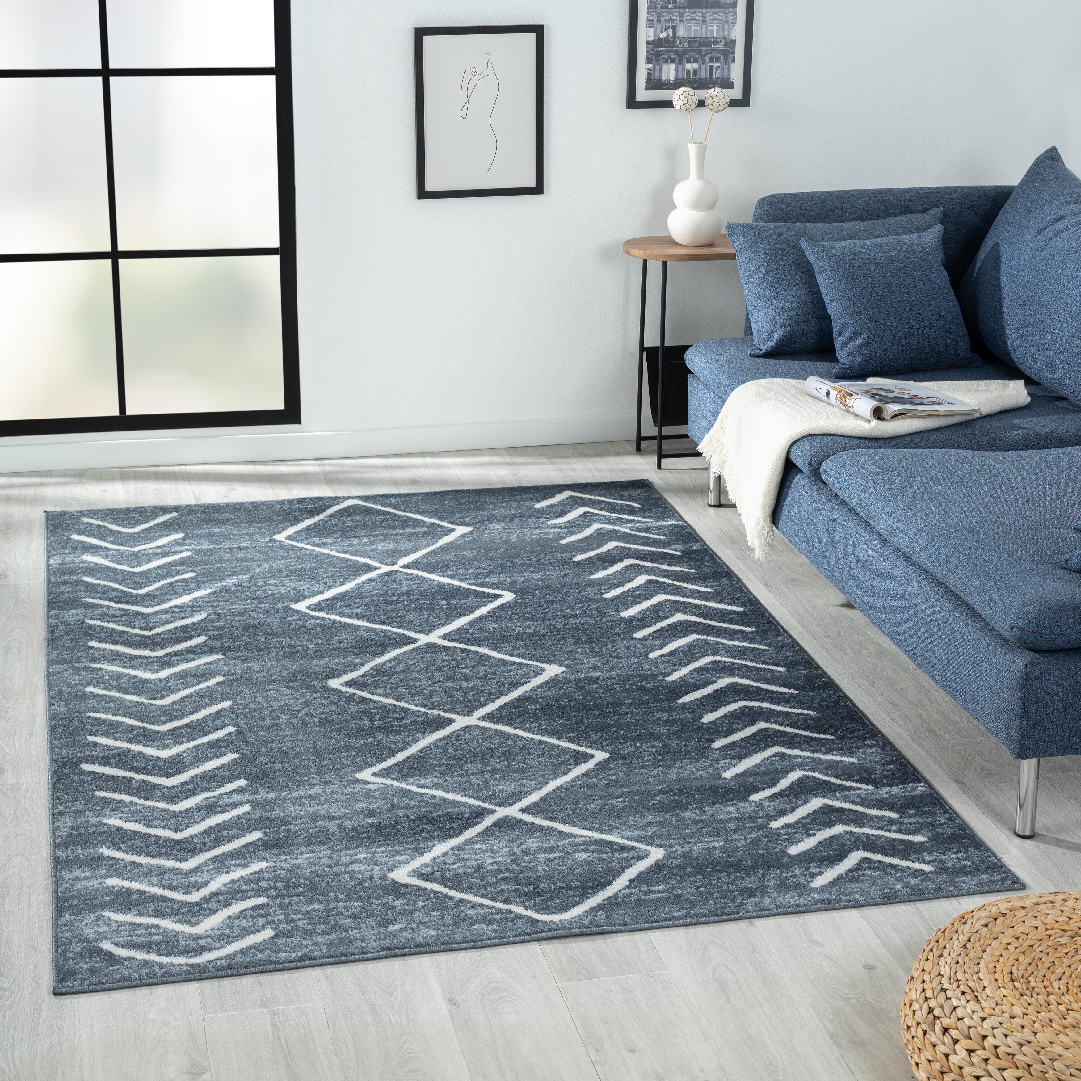 Mason 8' x 10' Area Rug, Blue, large