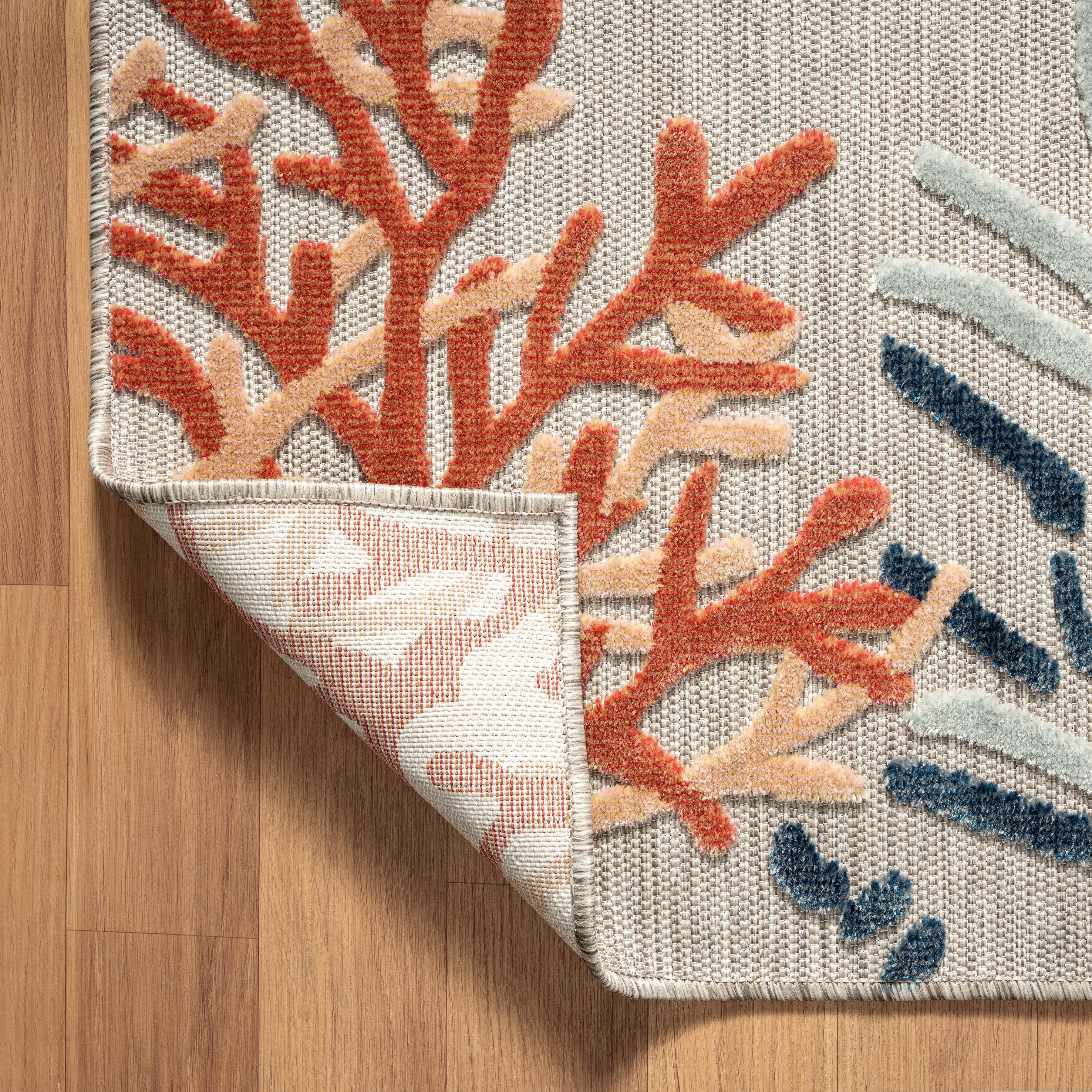 Marina 8' x 10' Indoor/Outdoor Area Rug, Multi Brown, large