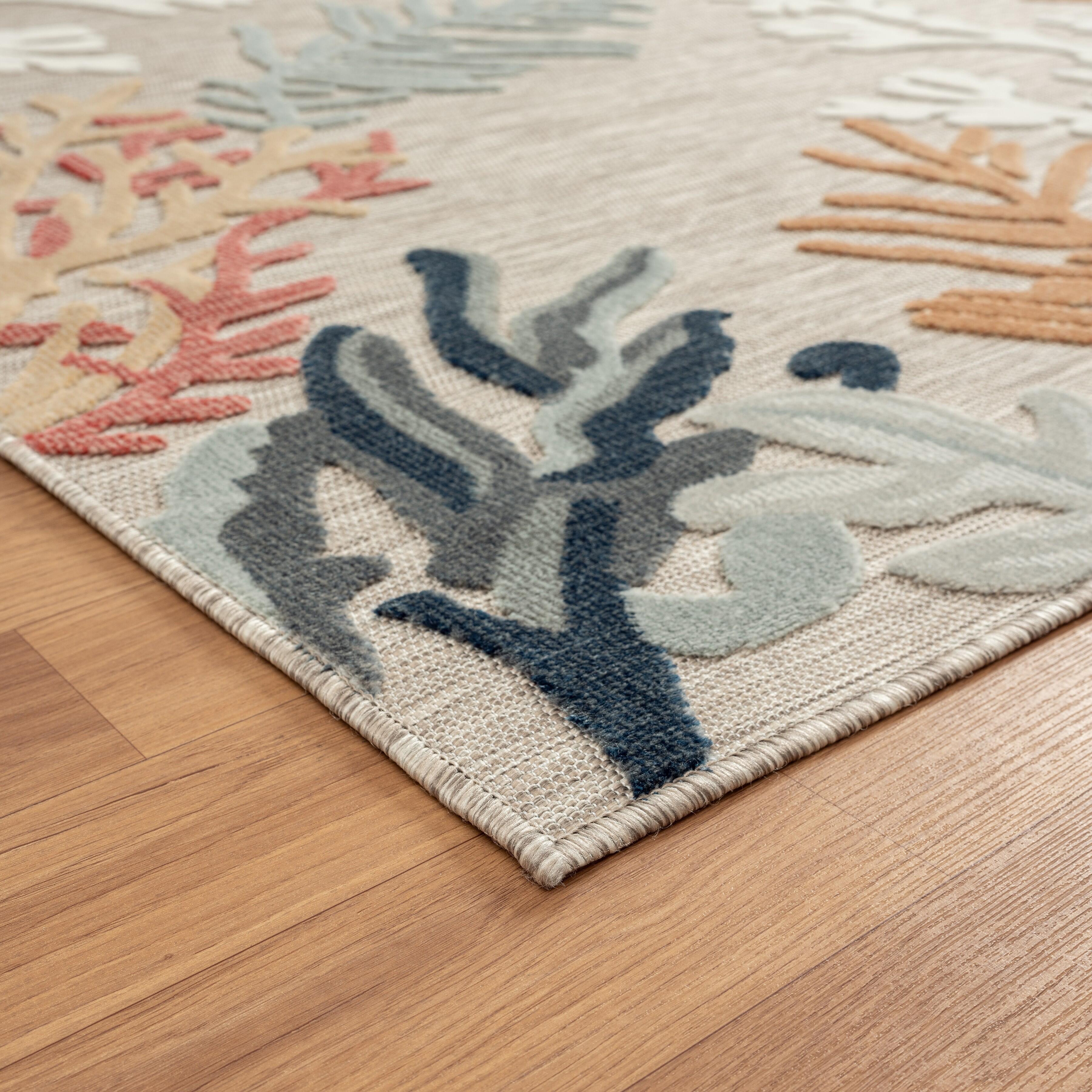 Marina 8' x 10' Indoor/Outdoor Area Rug, Multi Brown, large