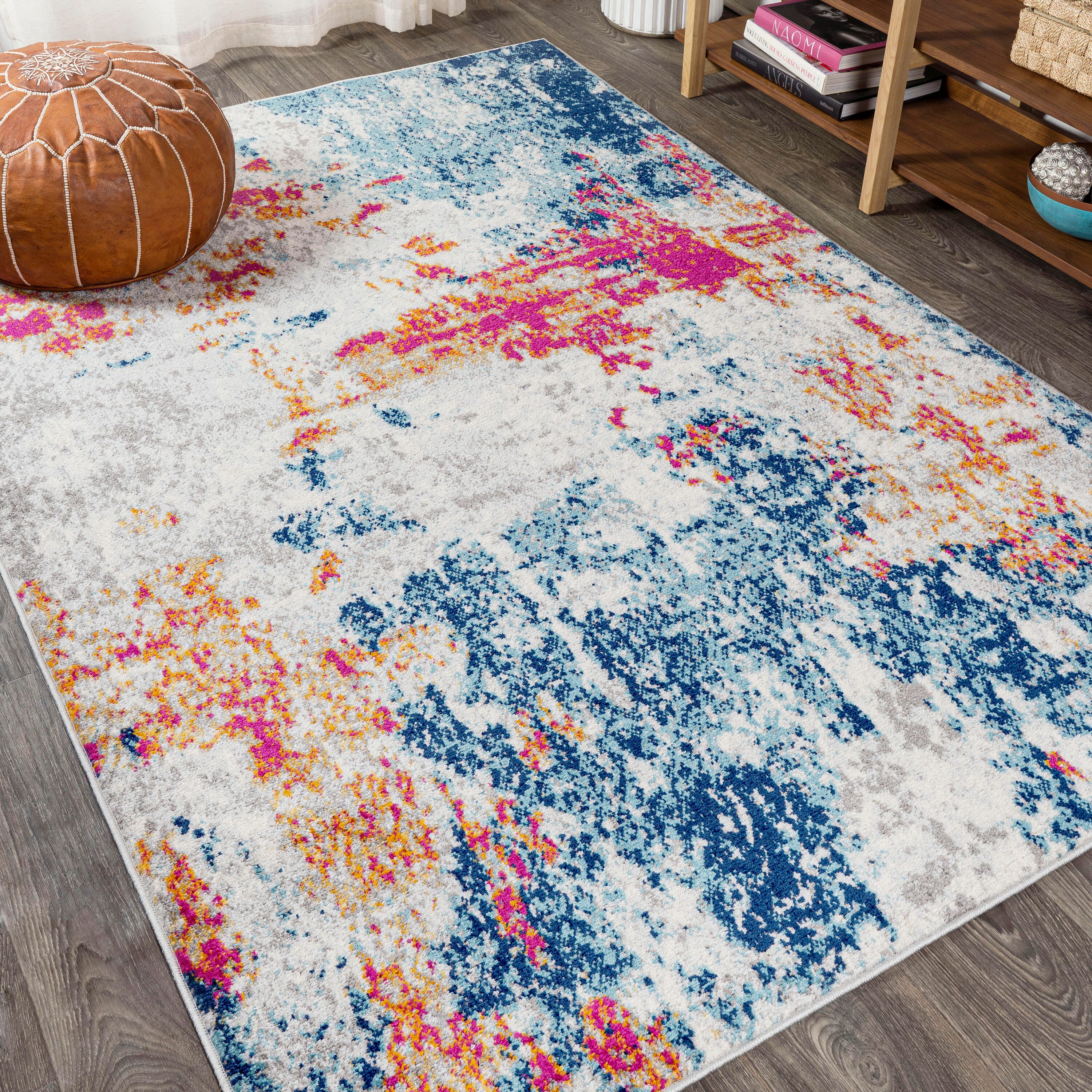 Jonathan Y Sunset Abstract Area Rug, Blue/Multi, large