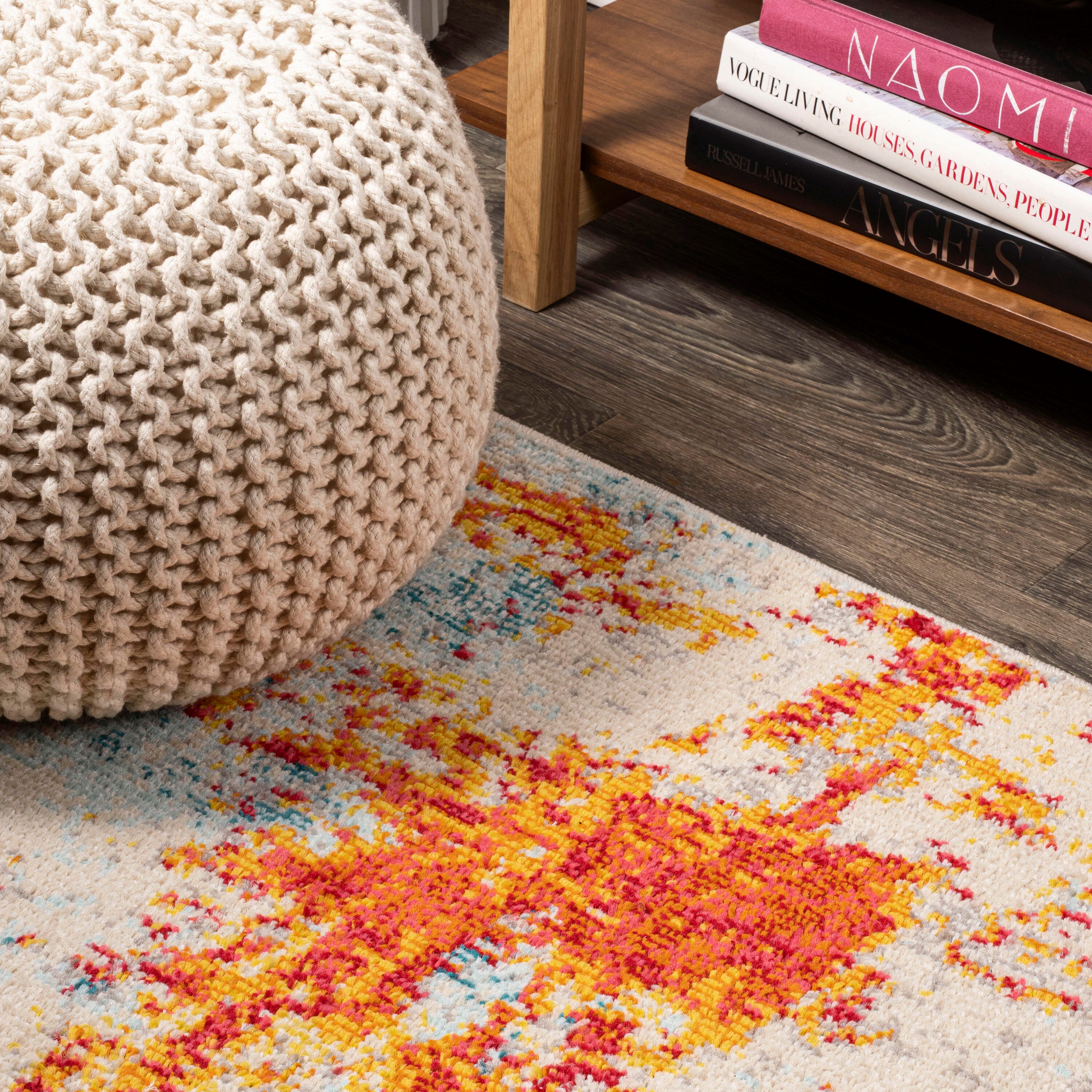Jonathan Y Sunset Abstract Area Rug, Orange/Multi, large