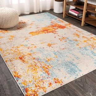 Jonathan Y Sunset Abstract Area Rug, Orange/Multi, rollover